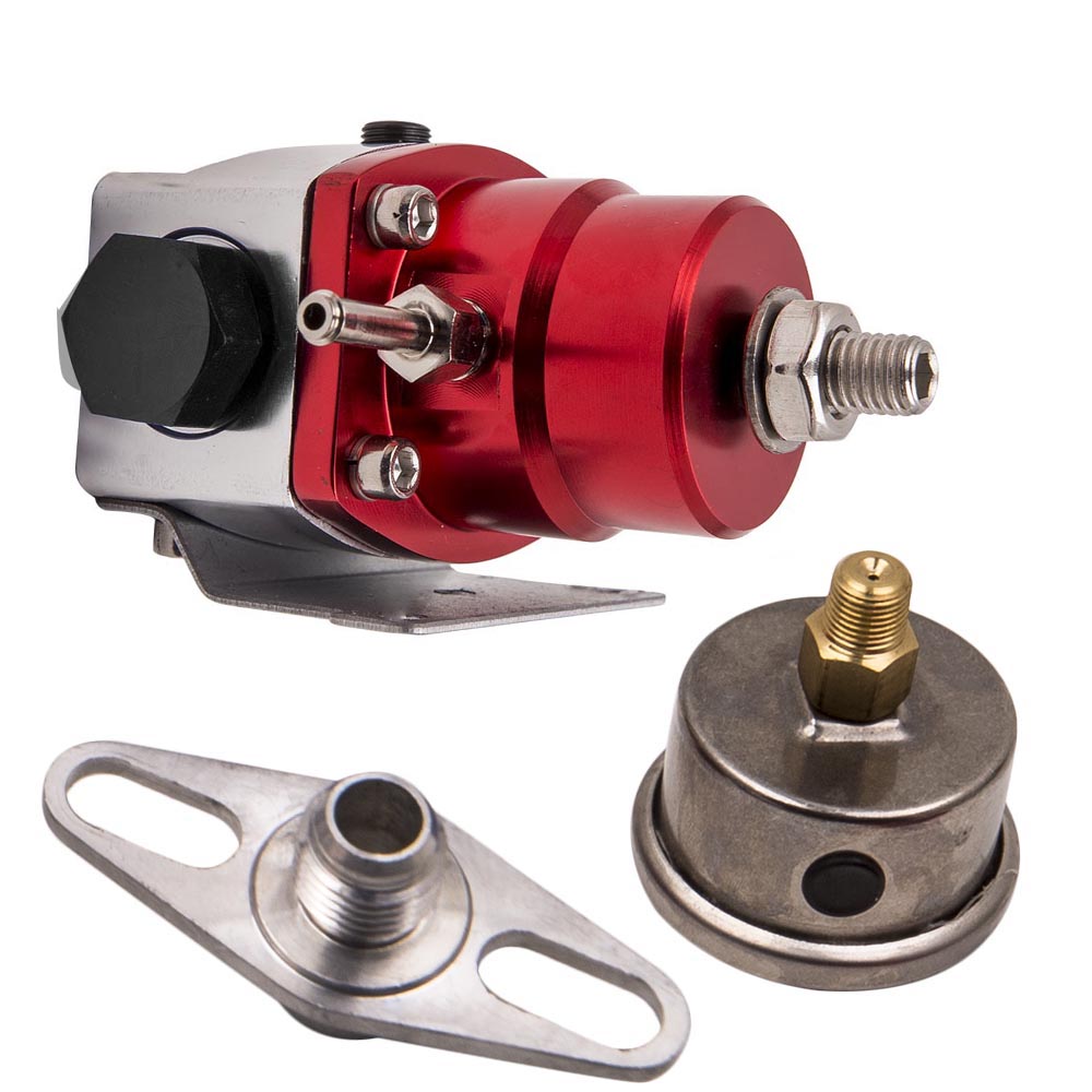 UniversaL Adjustable Fuel Pressure Regulator Kit 100PSI Oil Gauge AN6