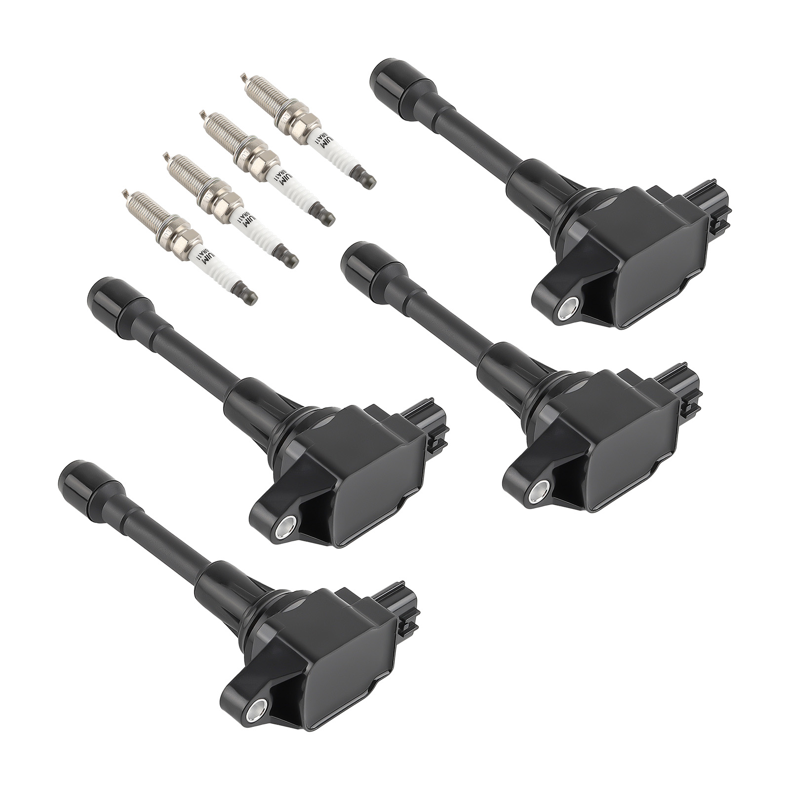 4 Ignition Coils + Spark Plugs For Nissan Altima Cube March NP300 Rogue UF-549