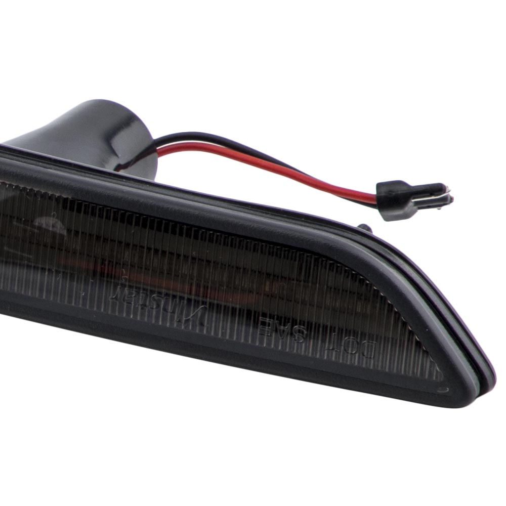 4x Smoked Front + Rear LED Side Marker Light Lamp For Ford Mustang 2010-2014