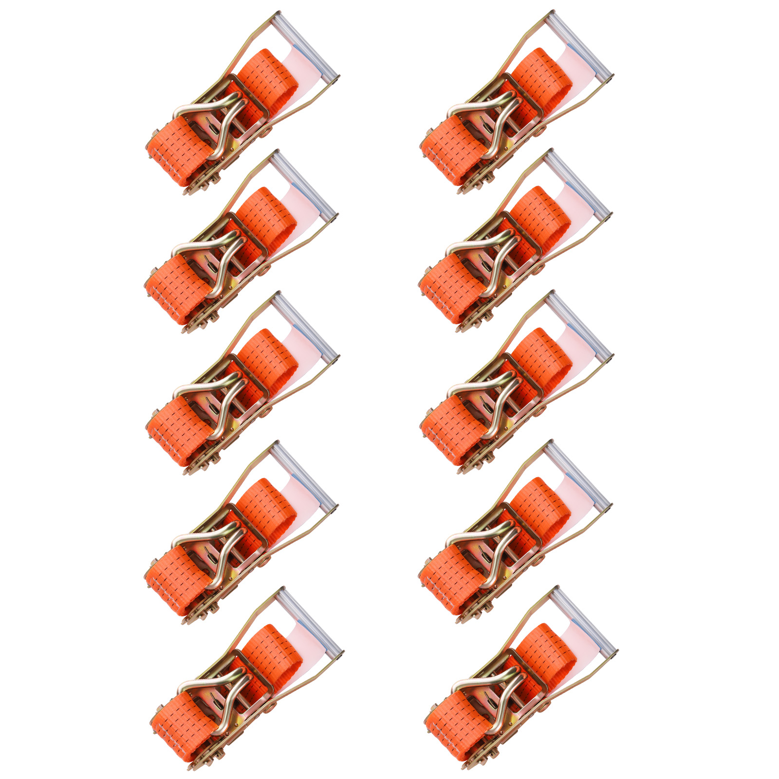 10x 2tlg. Spanngurt Spanngurte Zurrgurt Ratsche 5t 5to 5000kg 8m 2500daN 50 mm