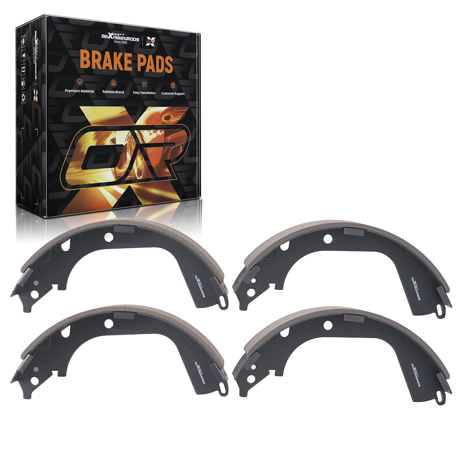 4pcs Rear Brake Shoes Set for GMC Sierra 1500 2008-2013 Direct Replacement