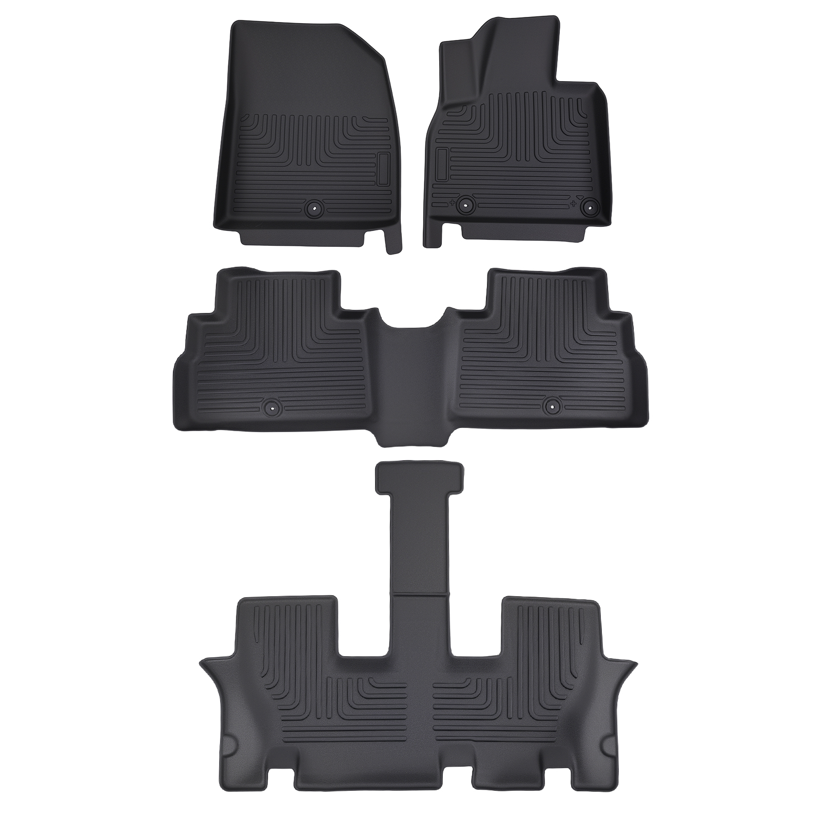 Anti-Slip Floor Mats for Kia Telluride 2020-2025 TPE Car Carpet All Weather