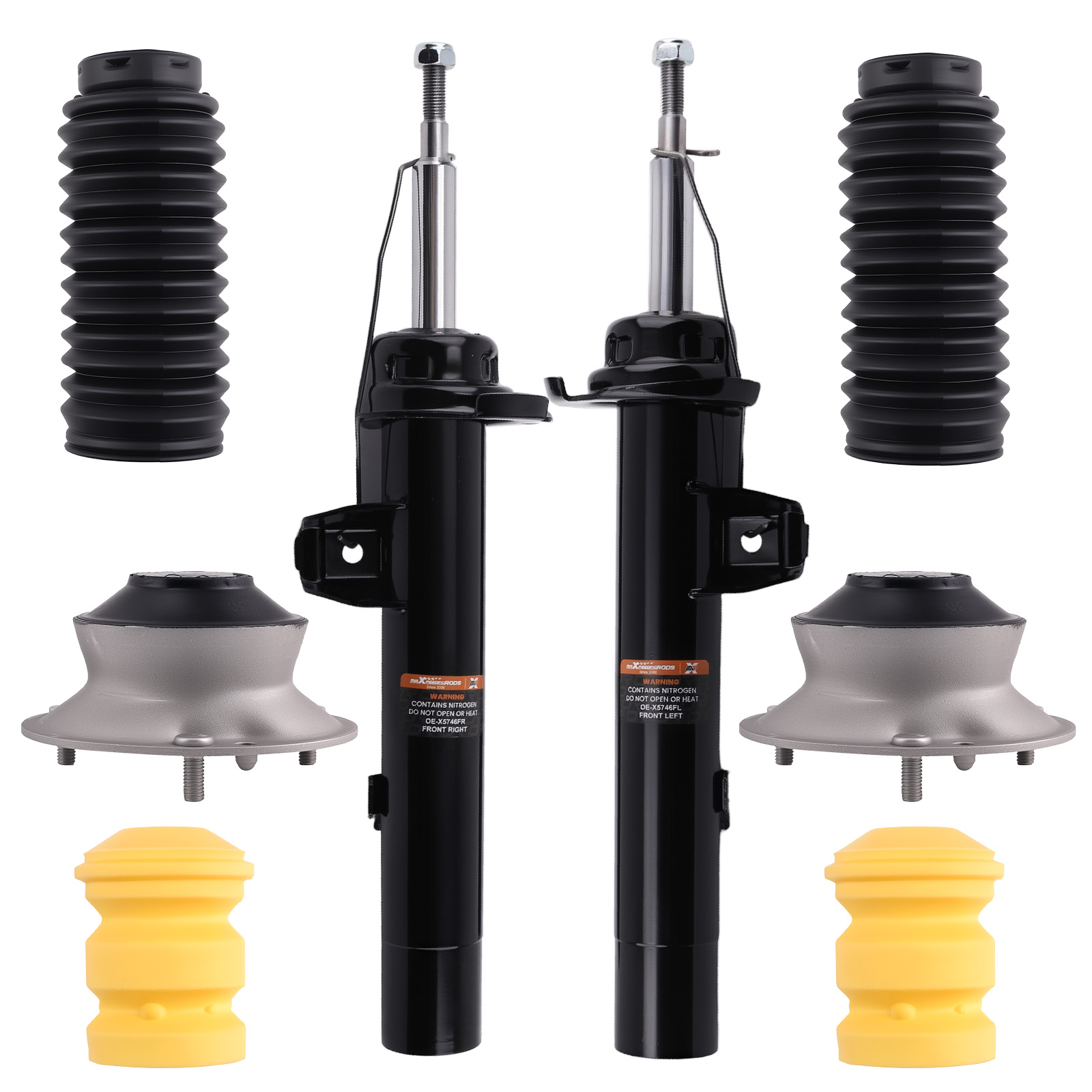 2x Amortiguadores + Copelas for BMW Serie 1 E81 E82 E87 E88 2003-2013 334626
