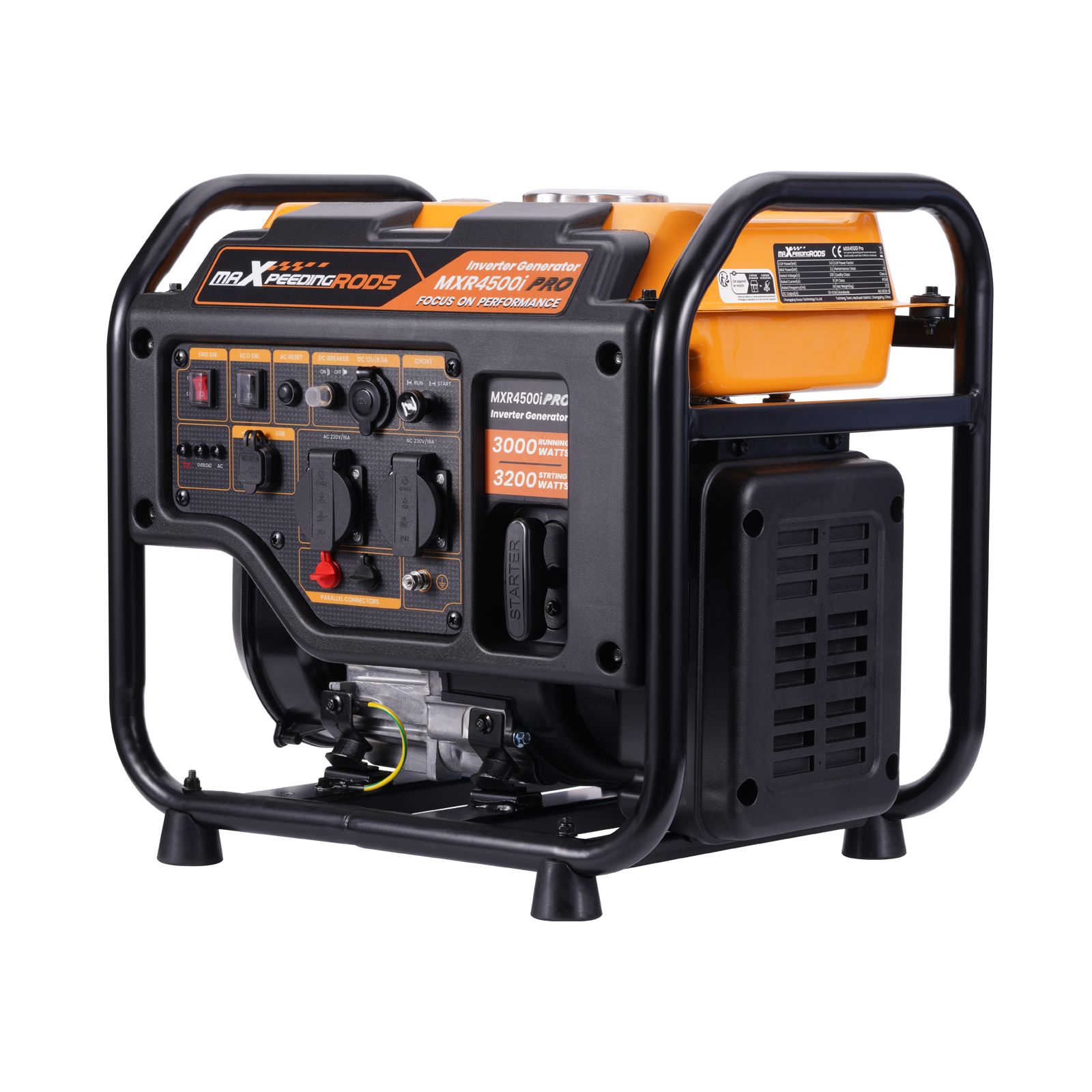 3200W Inverter Stromerzeuger Benzin Notstromaggregat 23.5kg Tragbar Generator