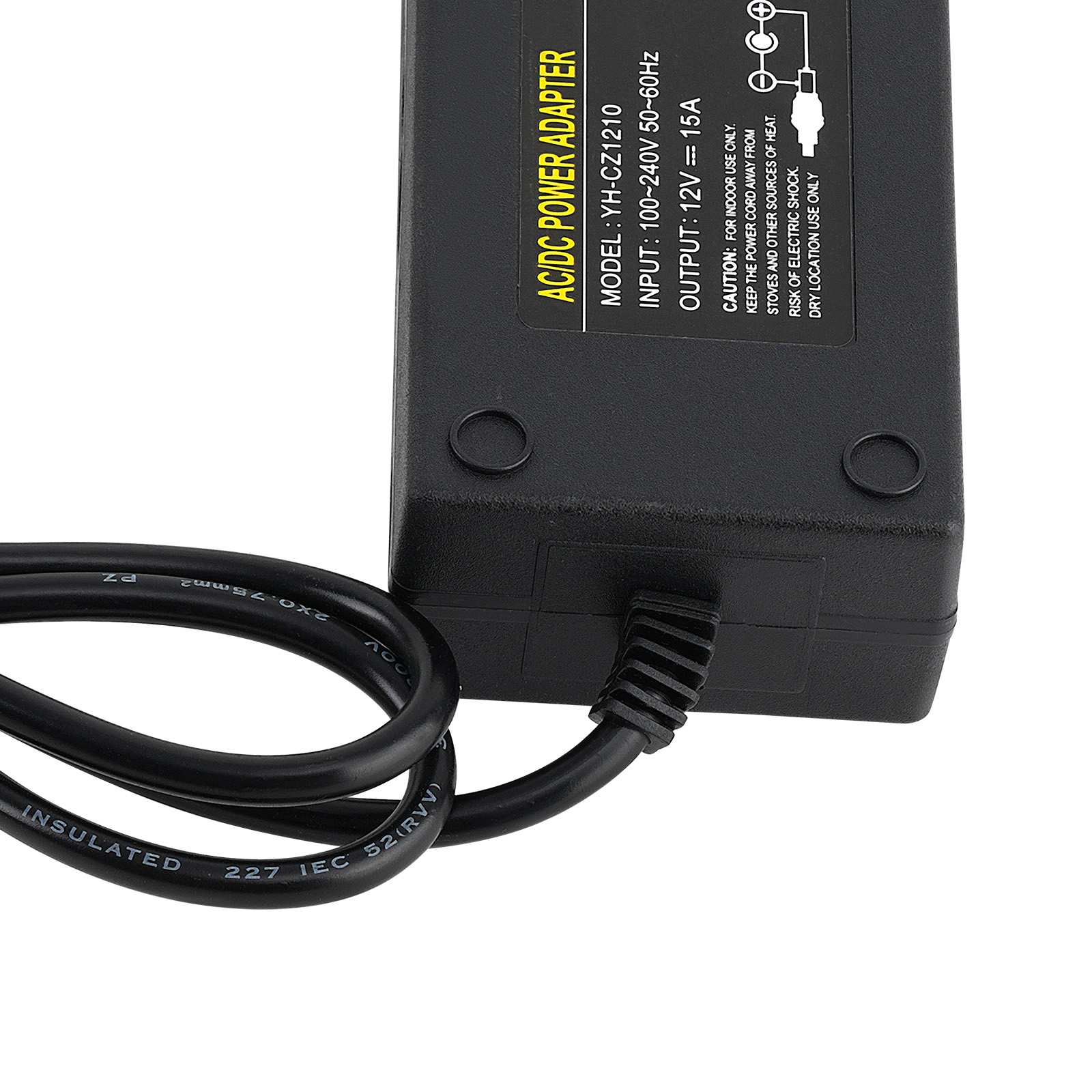 Output 12V 15A AC/DC Stromadapter Power Adapter Black