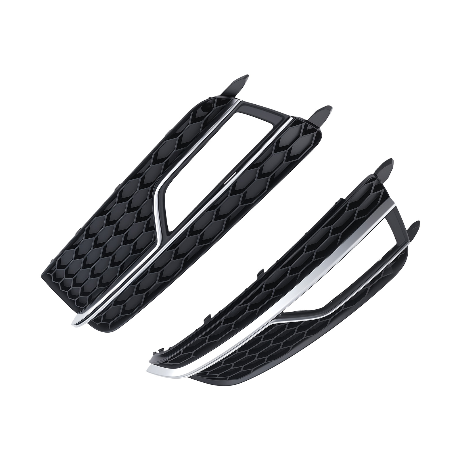 Pair Front Bumper Fog Light Grille Cover for Audi A5 S5 2013-2016 8T0807681K