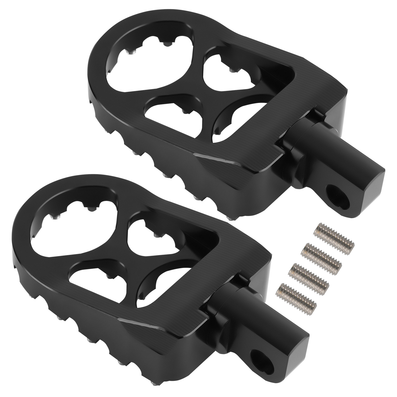Wide MX Style Foot Pegs CNC 360° Roating  For Harley Dyna Sportster Fatboy