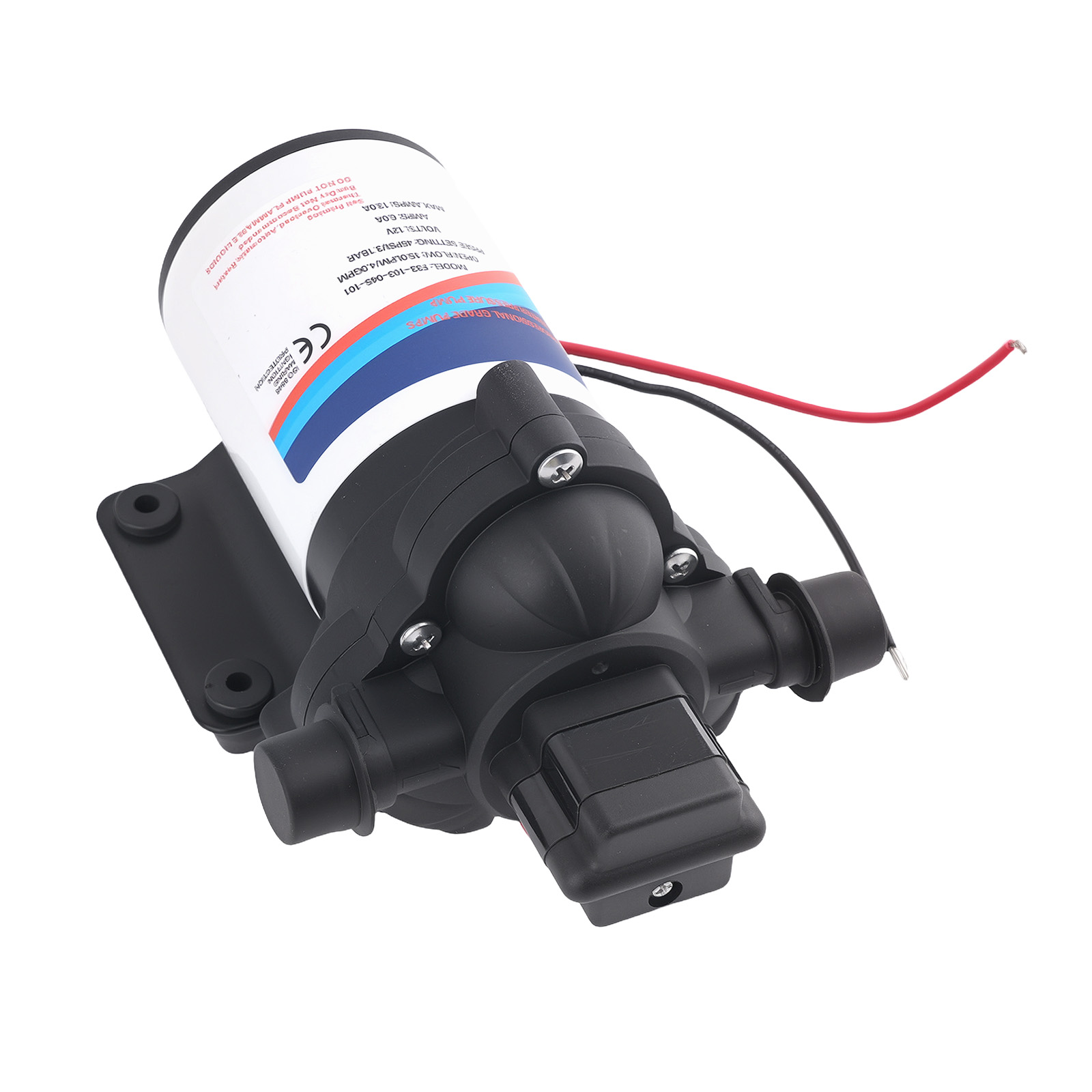 12V Diaphragm Water Pump for RV Yacht Marine Irrigation 15L/Min Low Noise