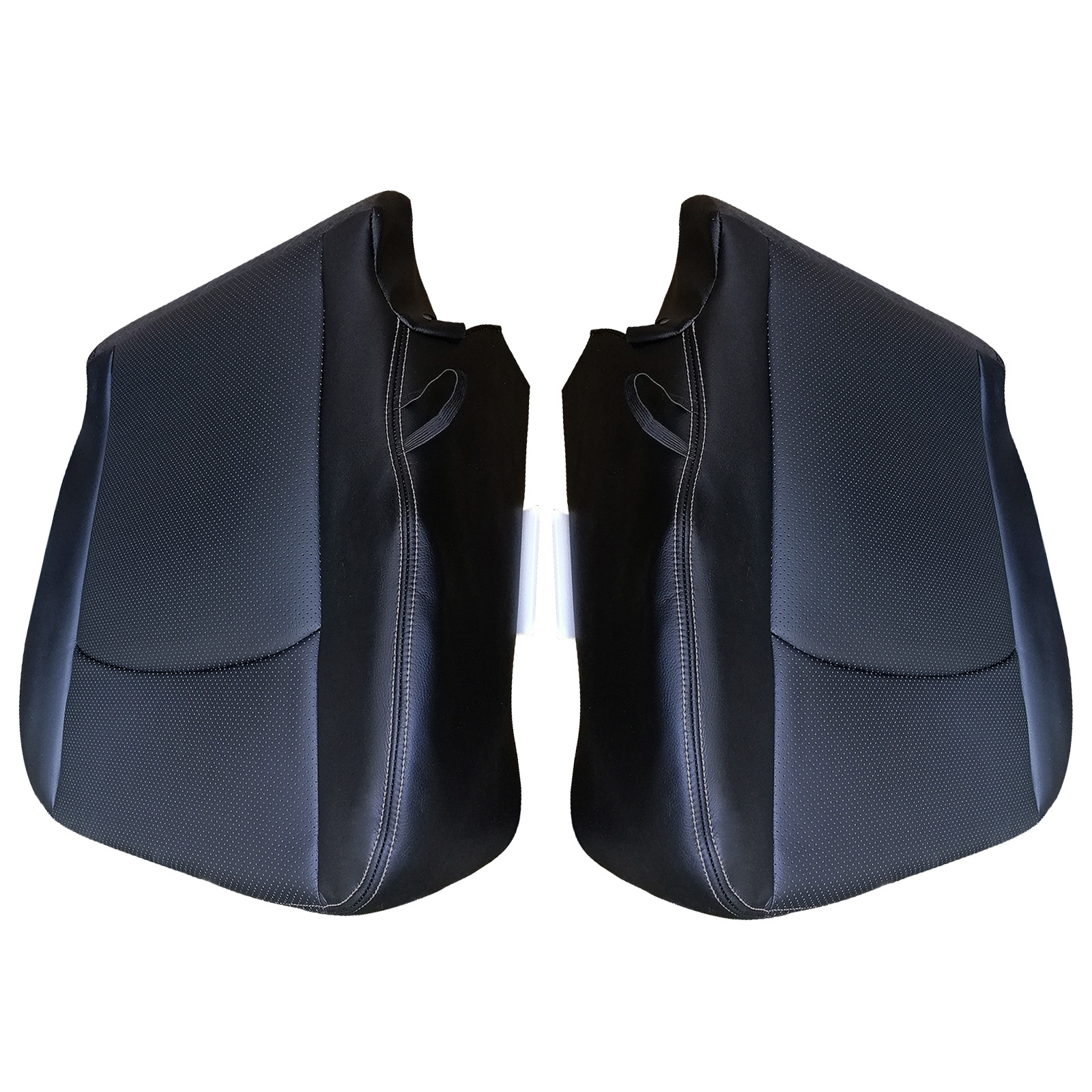Black Leather Front Seat Cover for Dodge Ram 1500 Sport Crew Cab 2013-2018