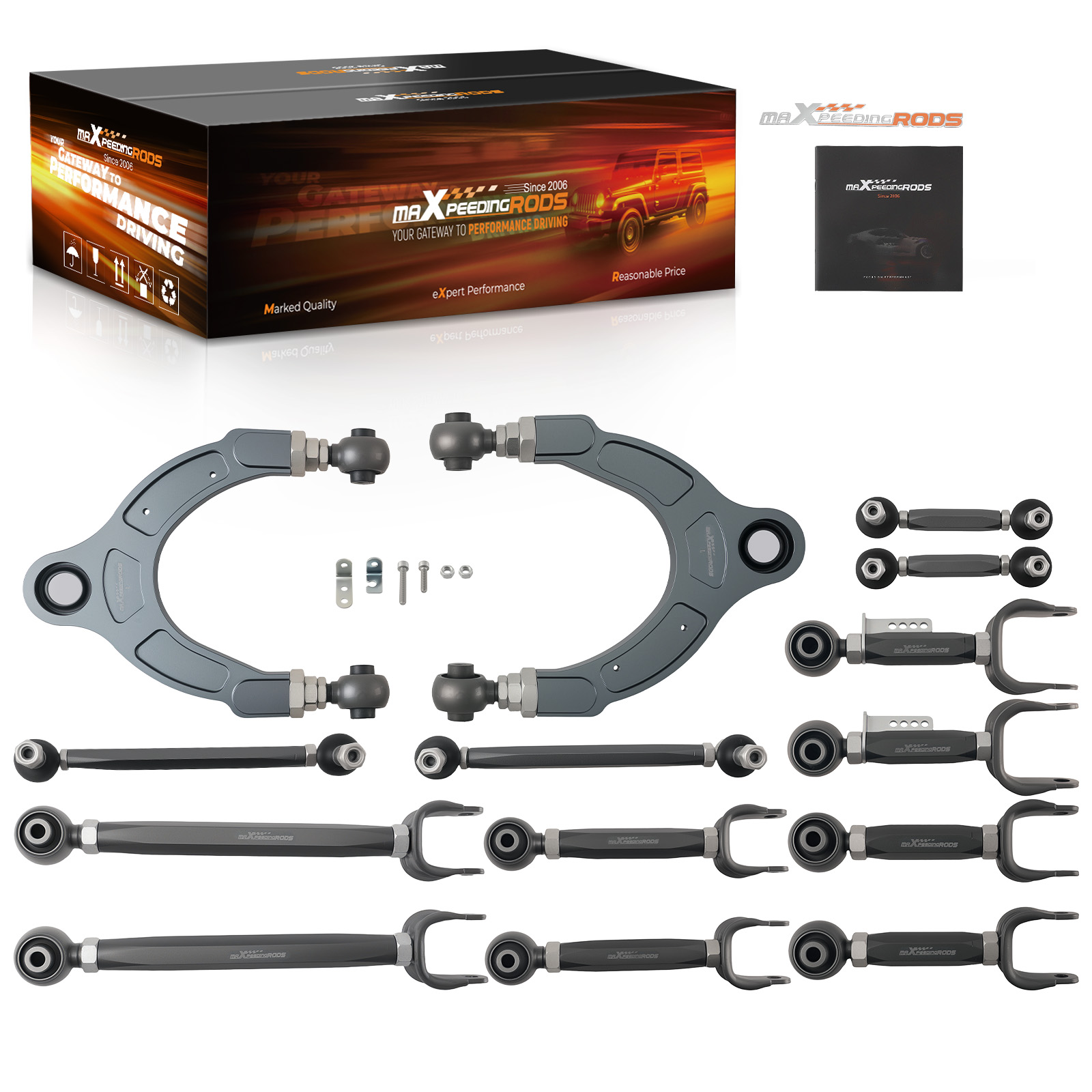 Aluminum Control Arm Kit for Tesla Model 3 Model Y Camber Toe Arms Trailing Arms