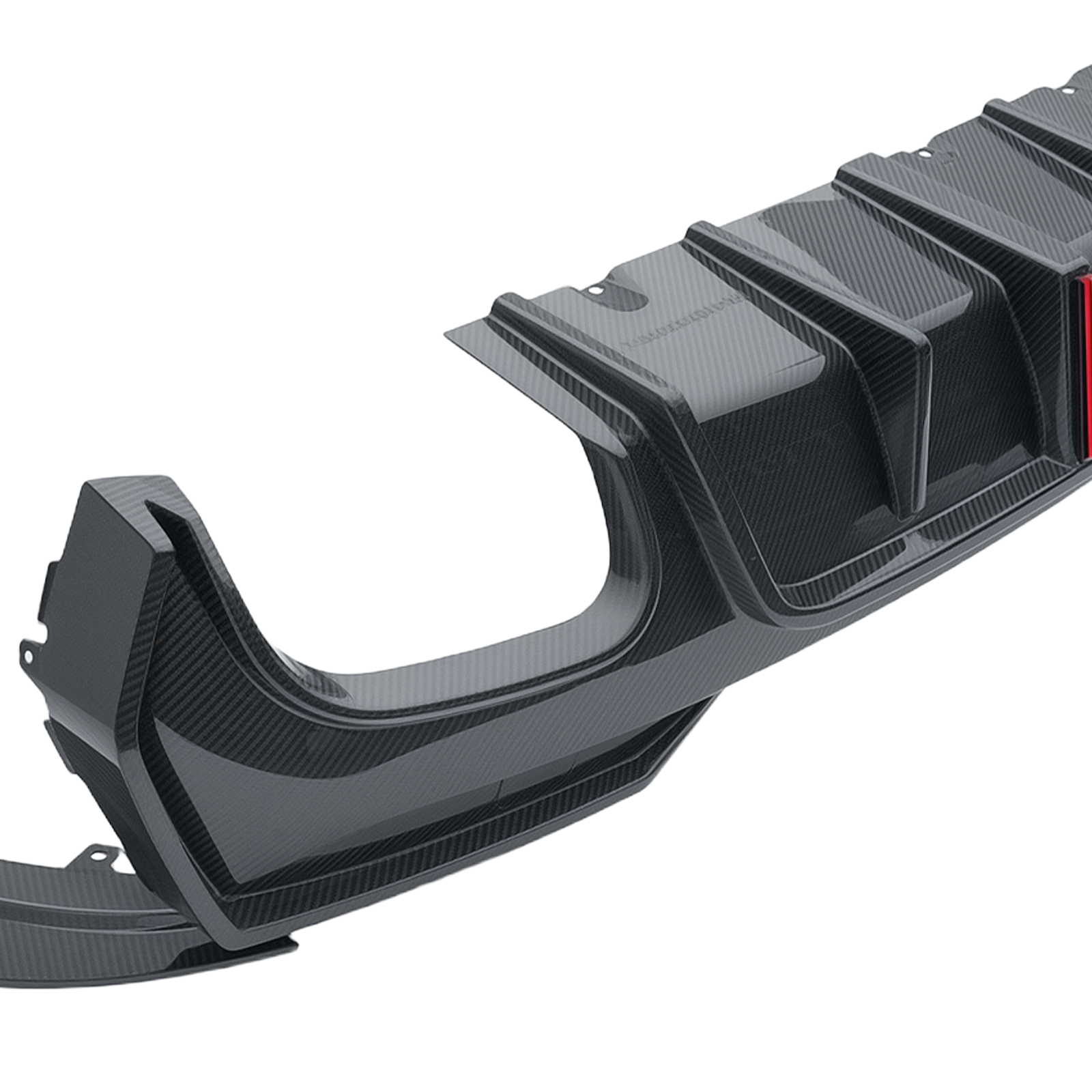 Carbon Fiber Rear Diffuser K Style for BMW G22 G23 4 Series M Sport 2021-24 LED