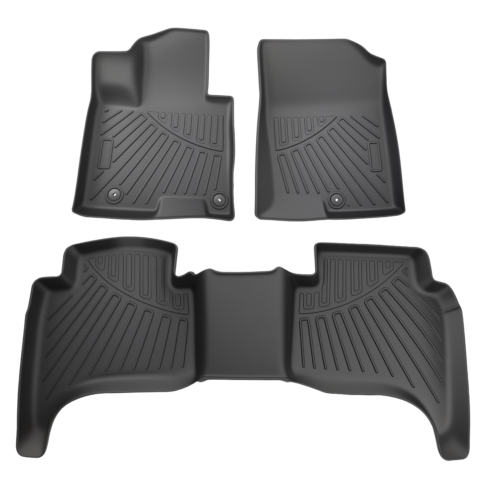 Waterproof Floor Mats for Hyundai Santa Cruz 2022-2025 TPE Black All Weather