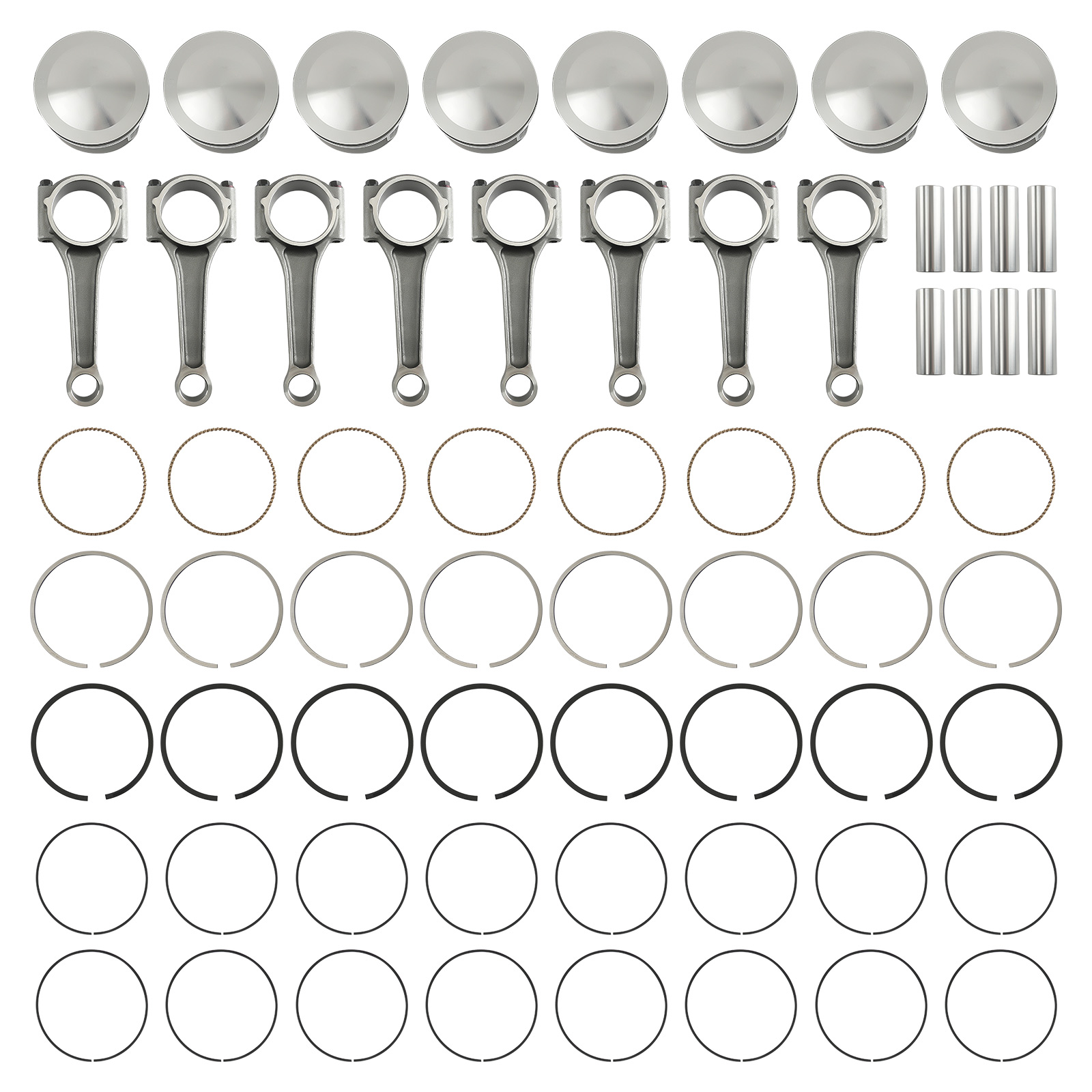 Engine Pistons Connecting Rods Set for Chrysler Dodge 5.7L Hemi VIN 2 H T 05-08