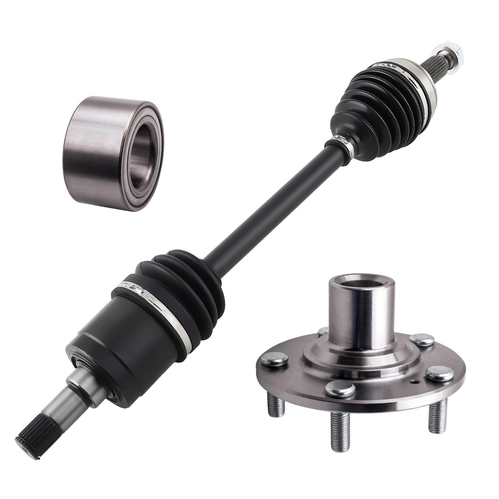 Front Left CV Axle Shaft&Wheel Hubs Bearings Assy for Honda Civic 1.8L 2006-2011