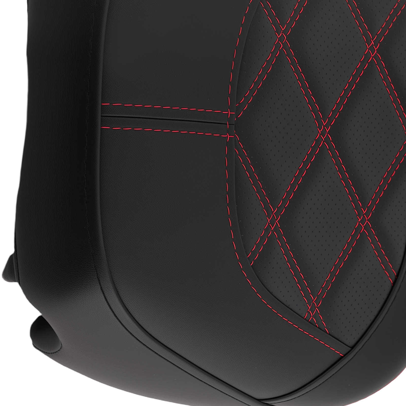 Black Red Stitch Front Rear Seat for Harley Touring 2009-Later Driver Set