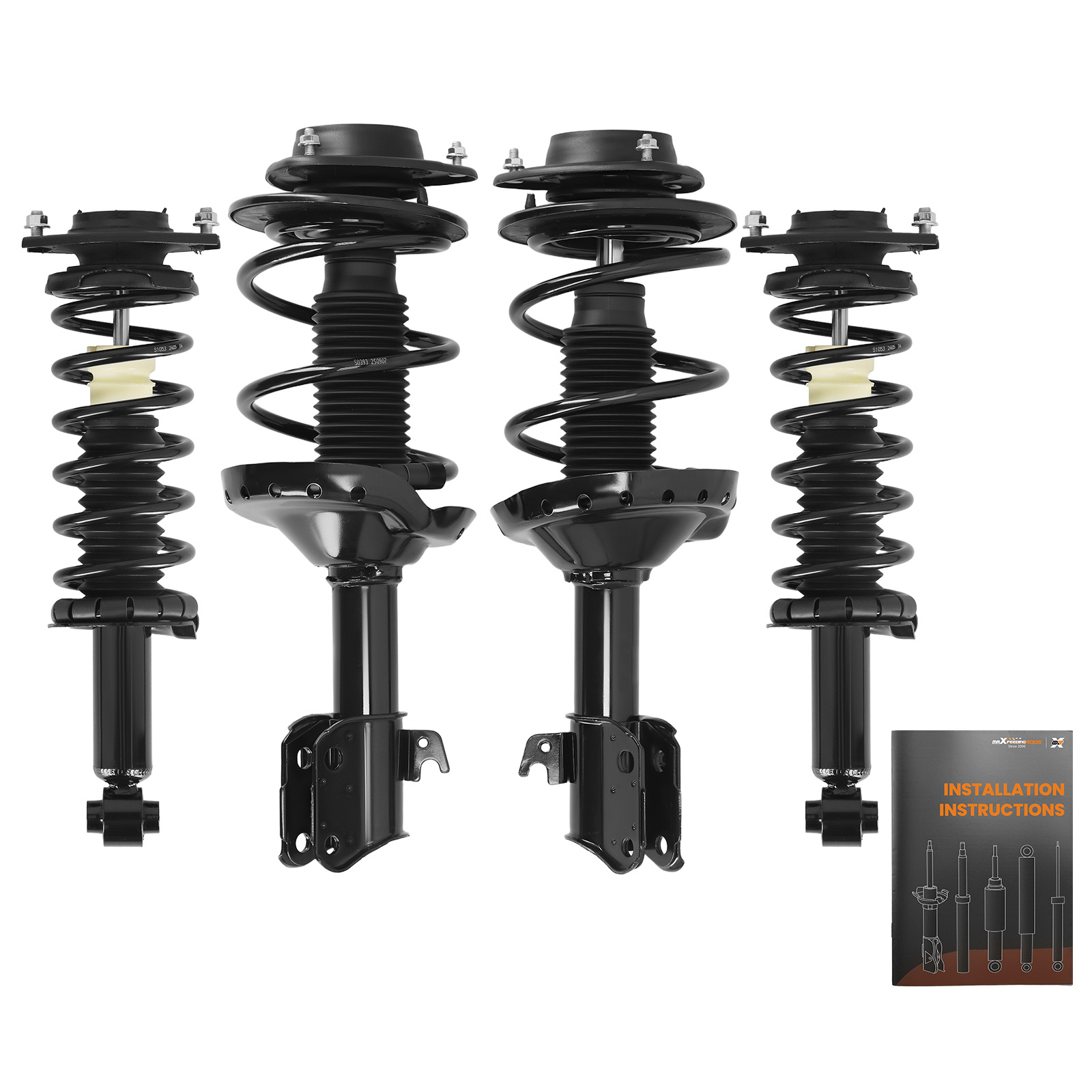 4x Front Rear Complete Struts Assembly For 2008 2009 2010 2011 Subaru Impreza