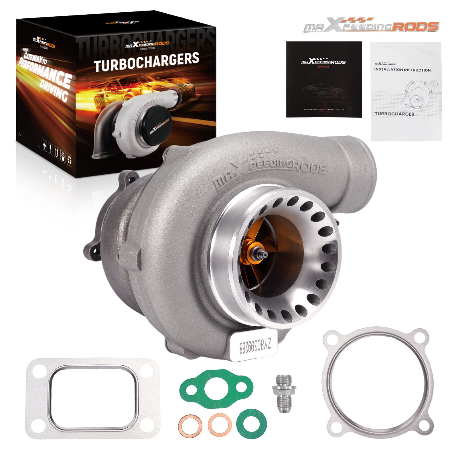 Ball Bearing Anti Surge GT35 GT3582 Turbo for 4/6 Cyl 2.5-6.0l Water+Oil Cooled