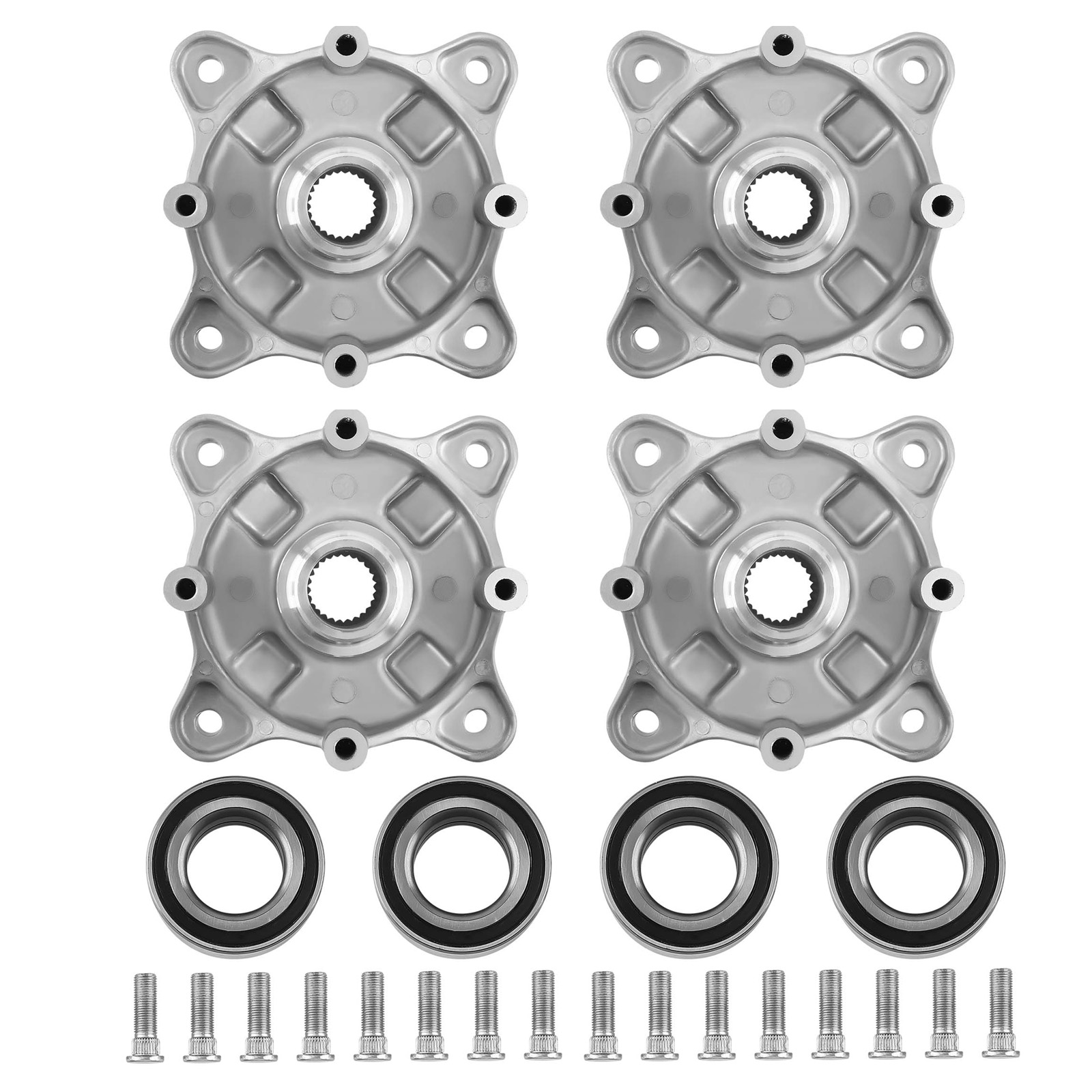 4x Rear Wheel Hub Kit for Polaris RZR 800 EFI EPS 2011-2012 5135113-067 Complete