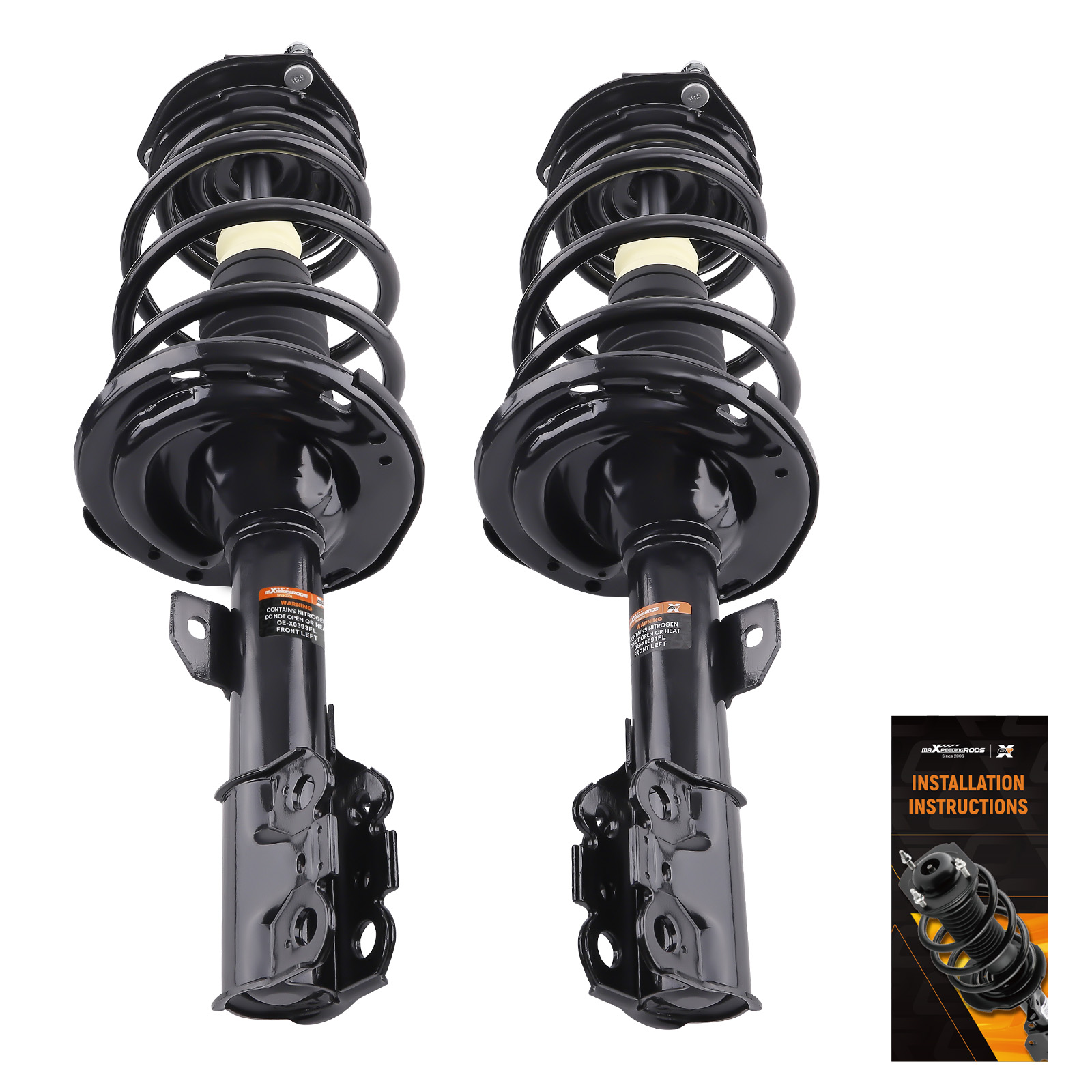 Front Struts w/ Coil Springs Driver Passenger Side For 04-06 Toyota Camry Solara
