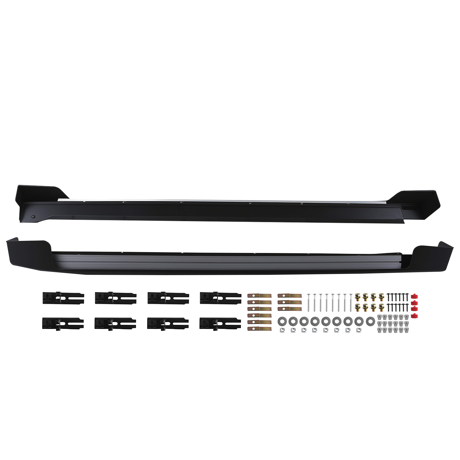 Paso Lateral Apto para Estribo for KIA SORENTO 2015-2020 ABS Aluminio Negro