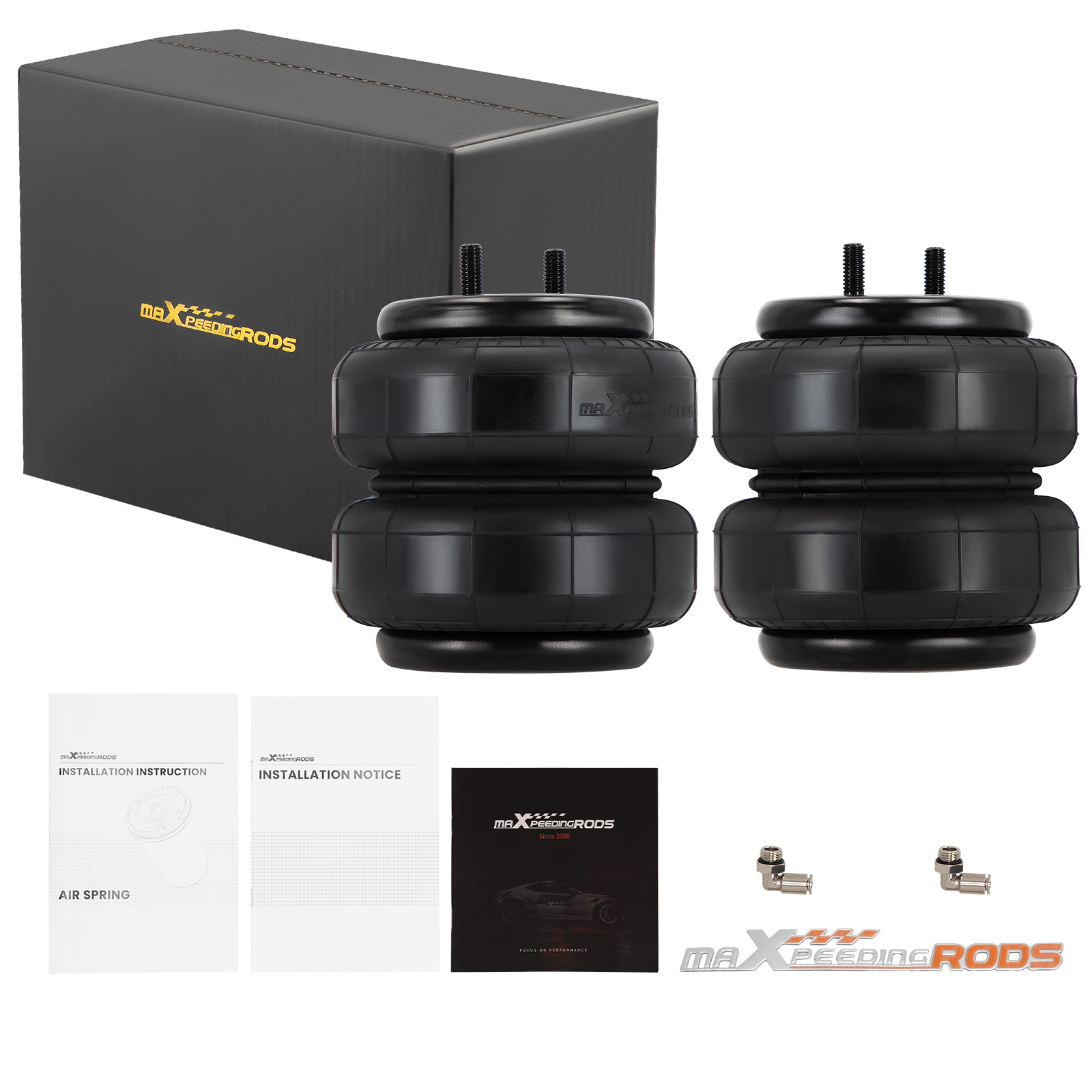 Paire 2500LBS Sac universel Ressorts de suspension pneumatique for Caravane