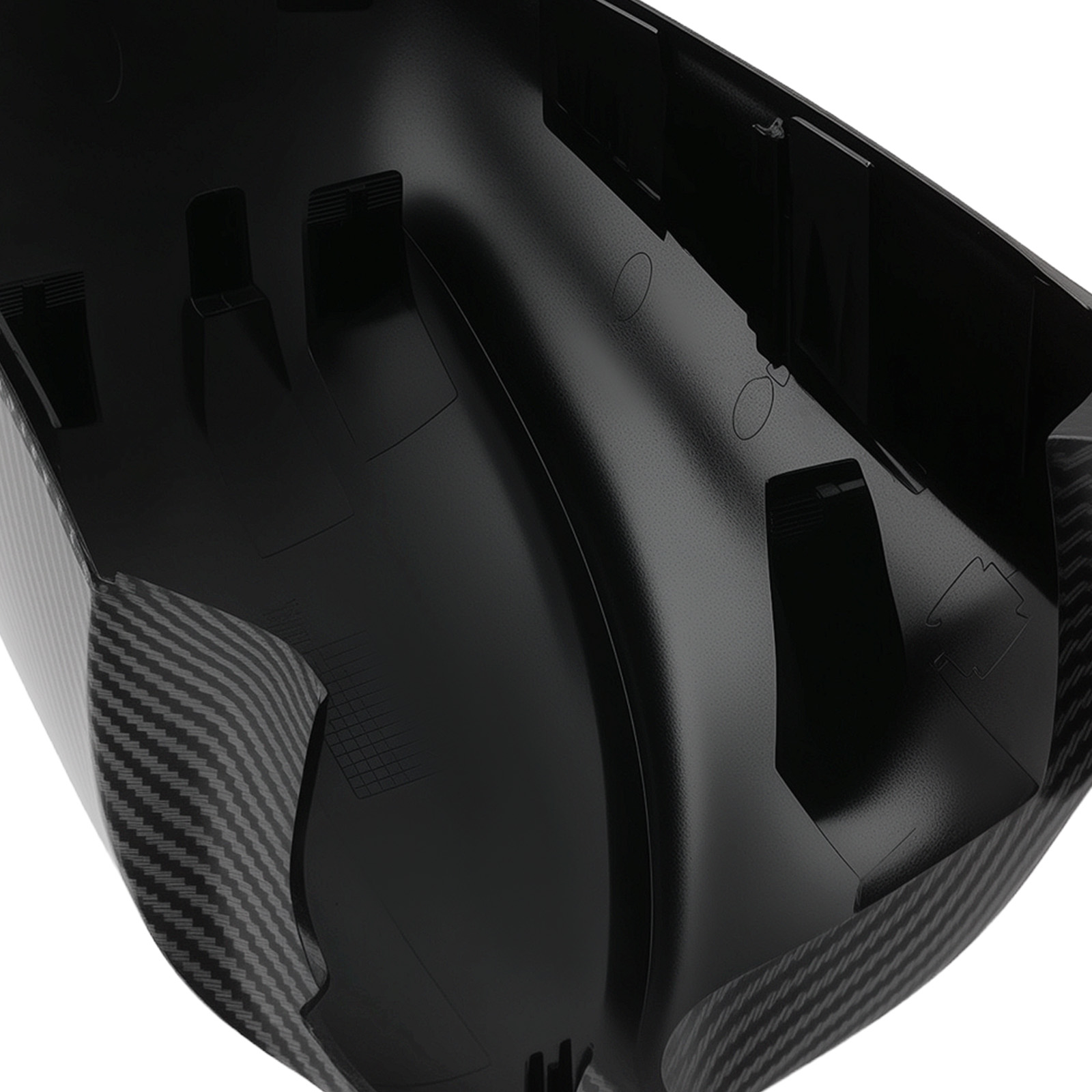 Side Mirror Cover Caps for BMW F10 F11 5-Series 51167216369 Carbon Fiber Black