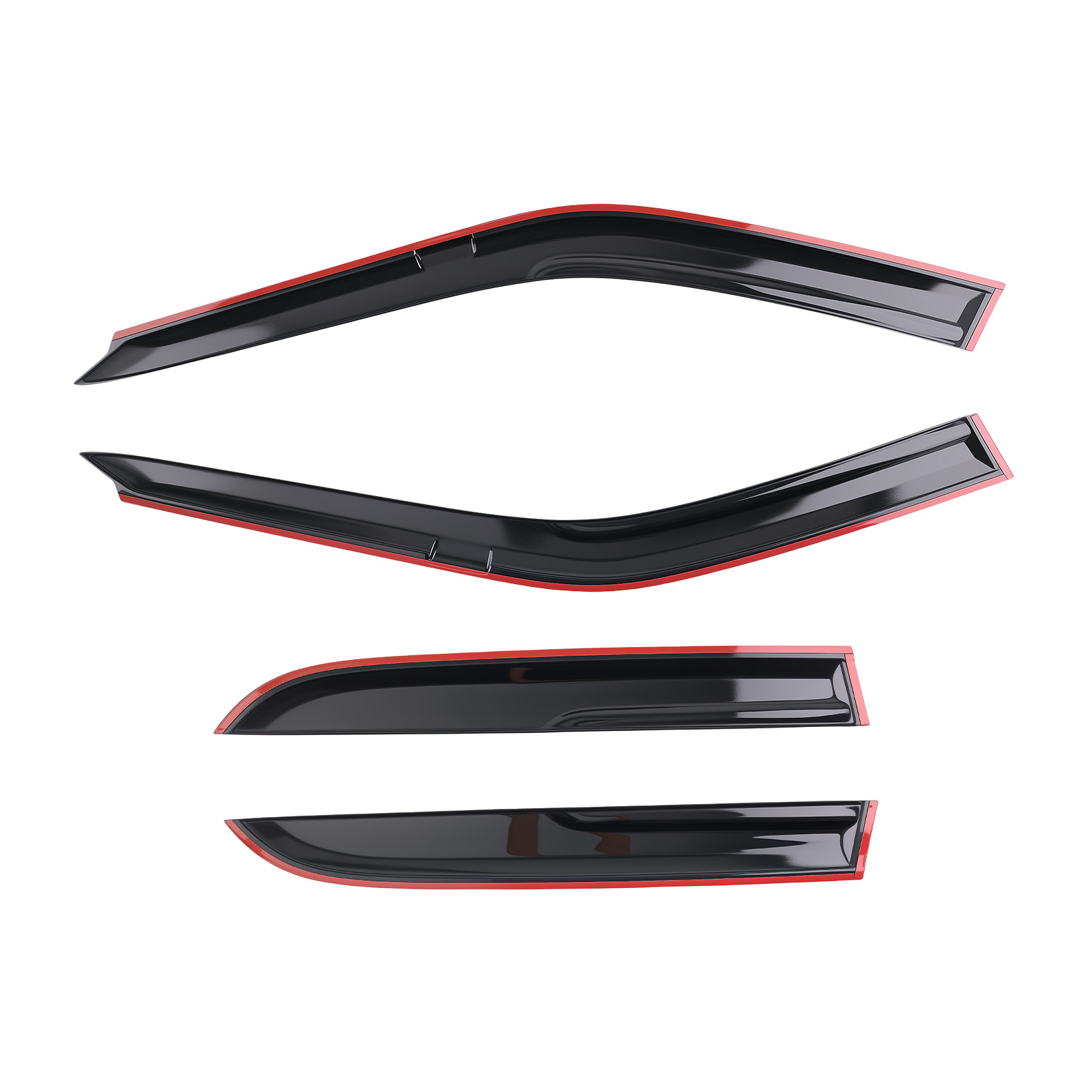 Outside Mount Window Visors for Honda Accord 90-93 Black Rain Guards Set 4pc