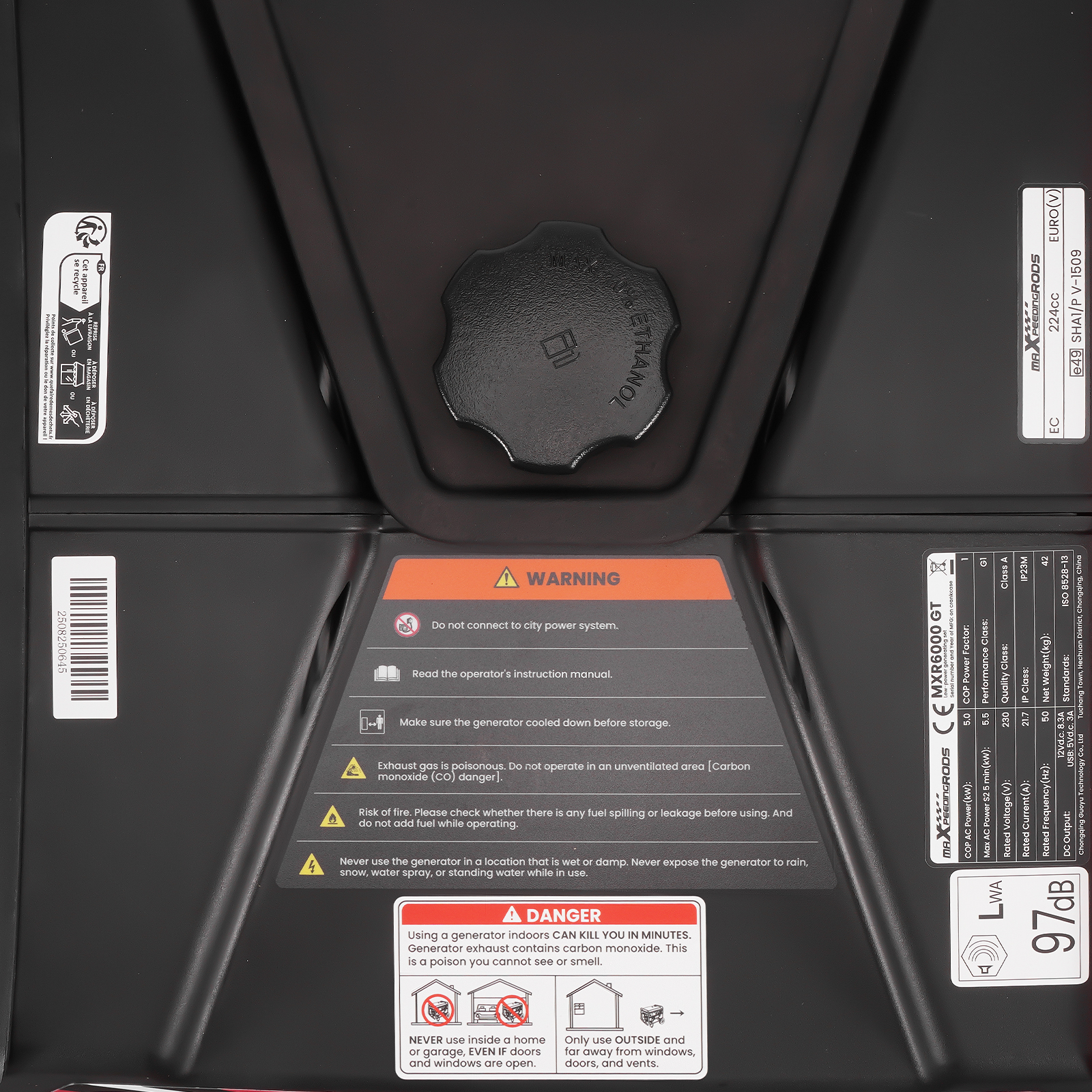 Benzin 5500W Inverter Stromerzeuger Bluetooth/Seilzugstarter/E-start Mit Rädern