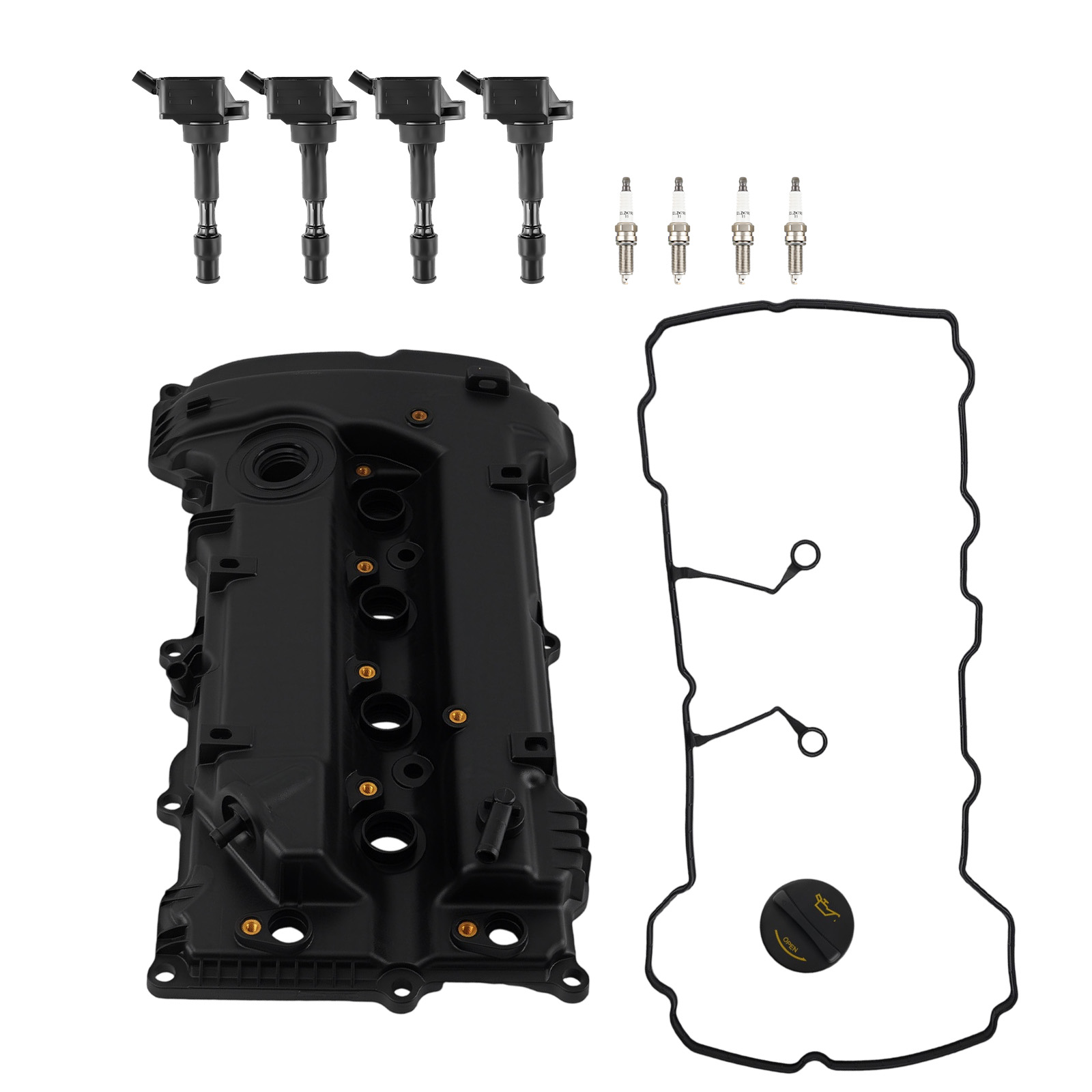 Engine Valve Cover w/ Coils for Hyundai Elantra Kona Kia Forte 2.0L DOHC 17-19