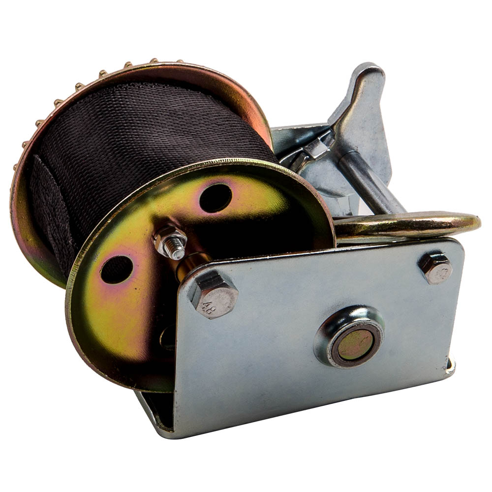 600 LB Hand Winch with Strap fit for ATV/Jet/Ski/Trailer Small Winch Cable Crank