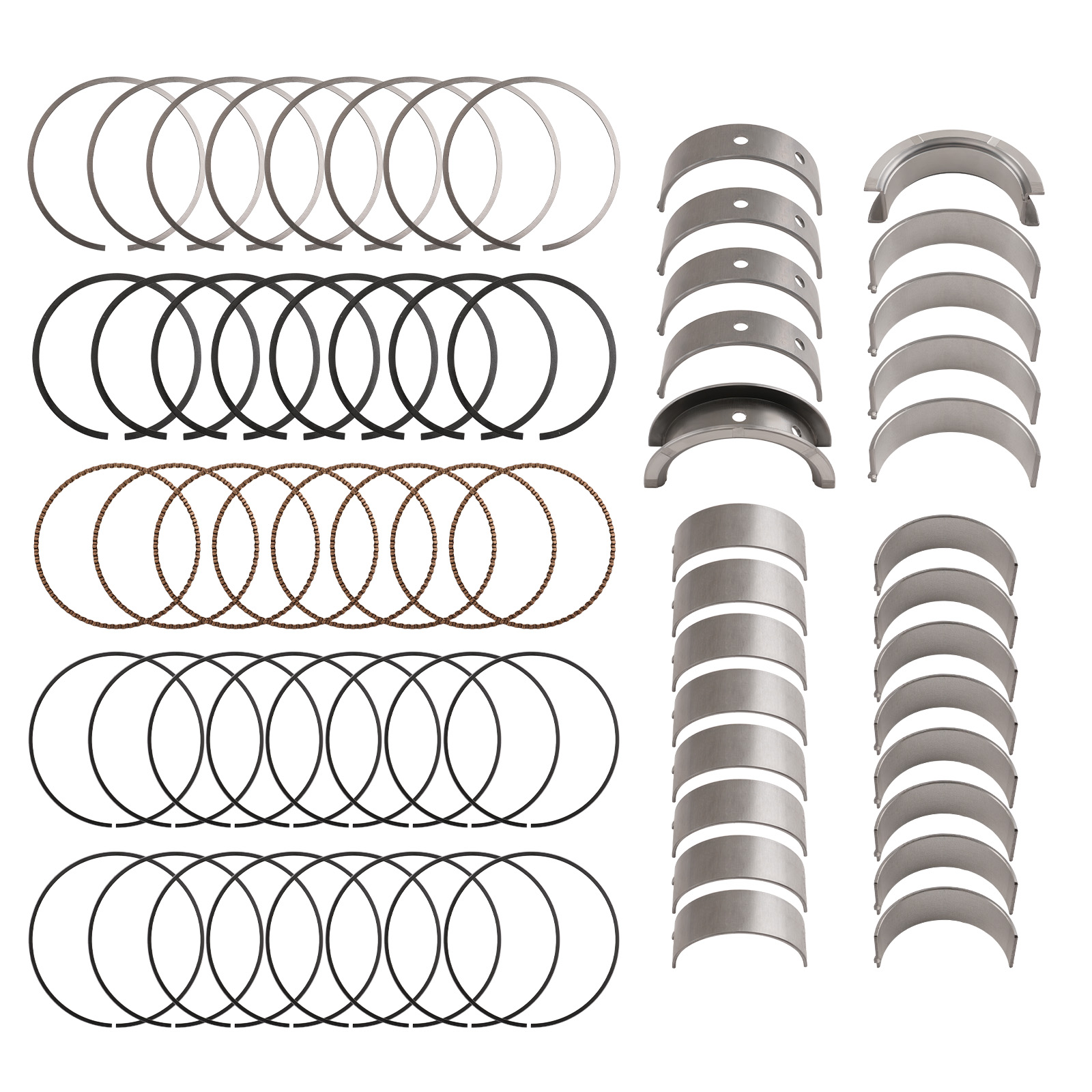 Rod & Main Bearing Piston Rings Kit for 1999 - 2016 Chevy GMC 1500 4.8L 5.3L