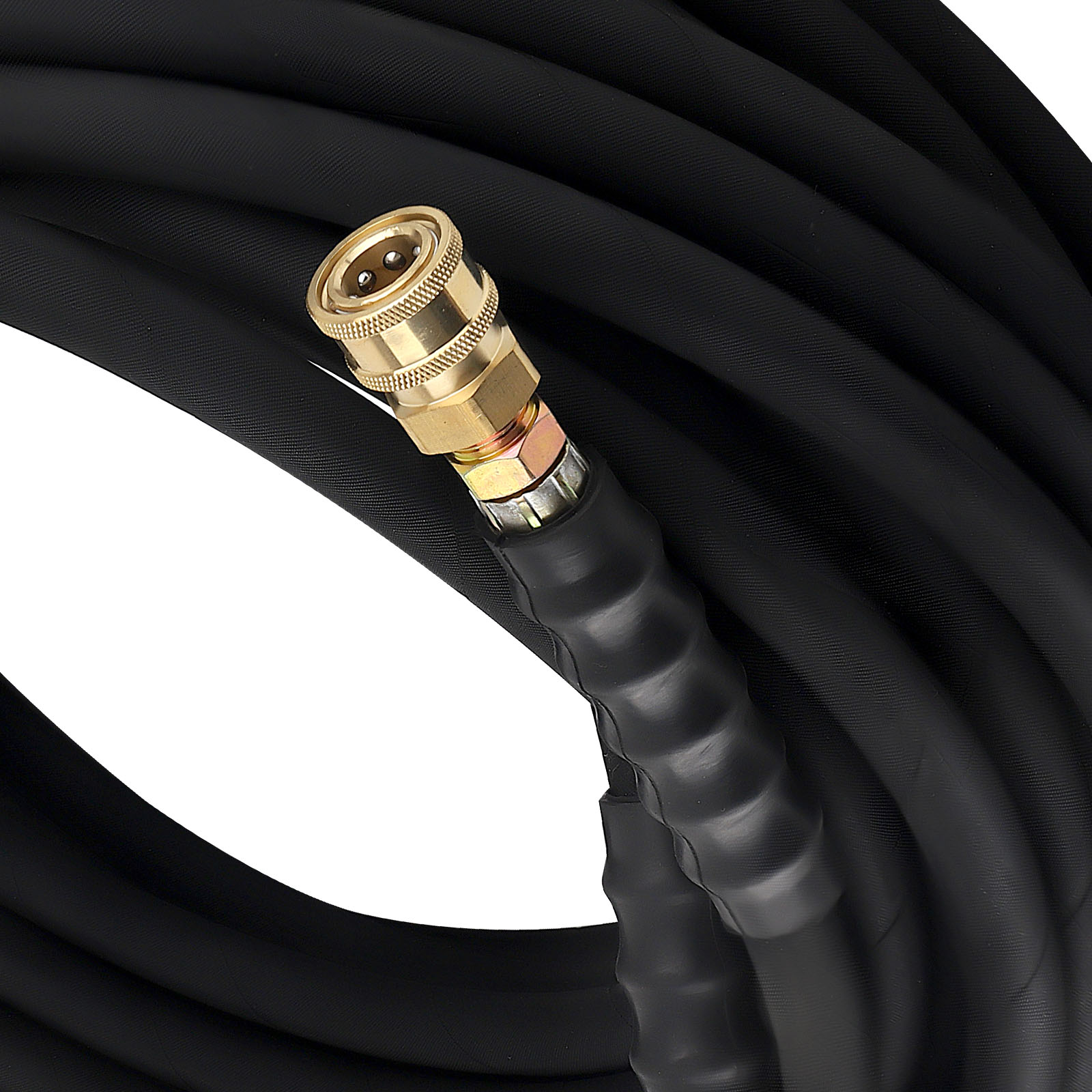 3/8In x 6000psi  HighTem Pressure Washer Hose 100ft 2-Braid Gray Non-Marking
