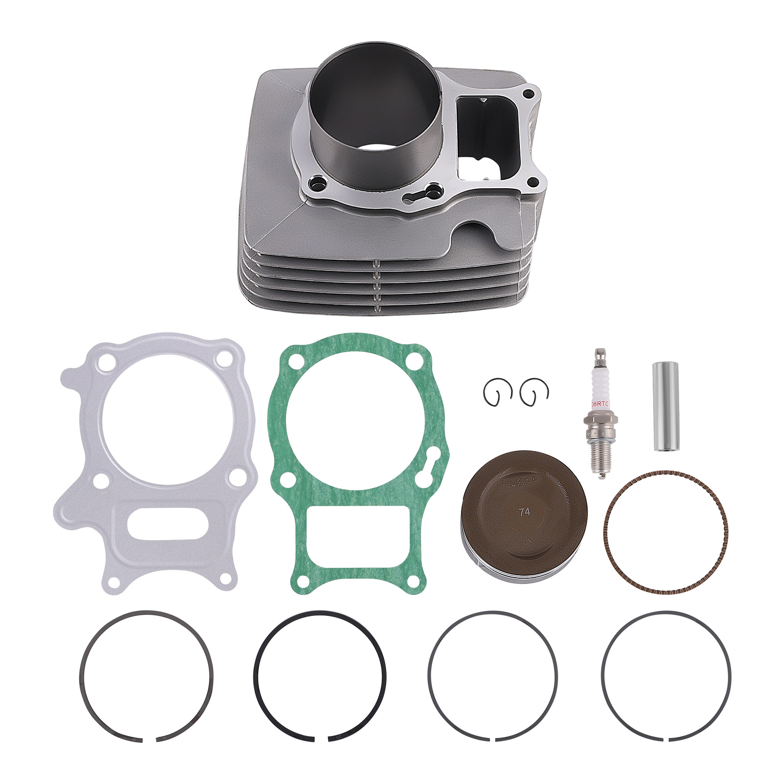 74mm Cylinder Piston Ring Piston Gasket Kit for Honda Recon 250 TRX250X TRX250EX