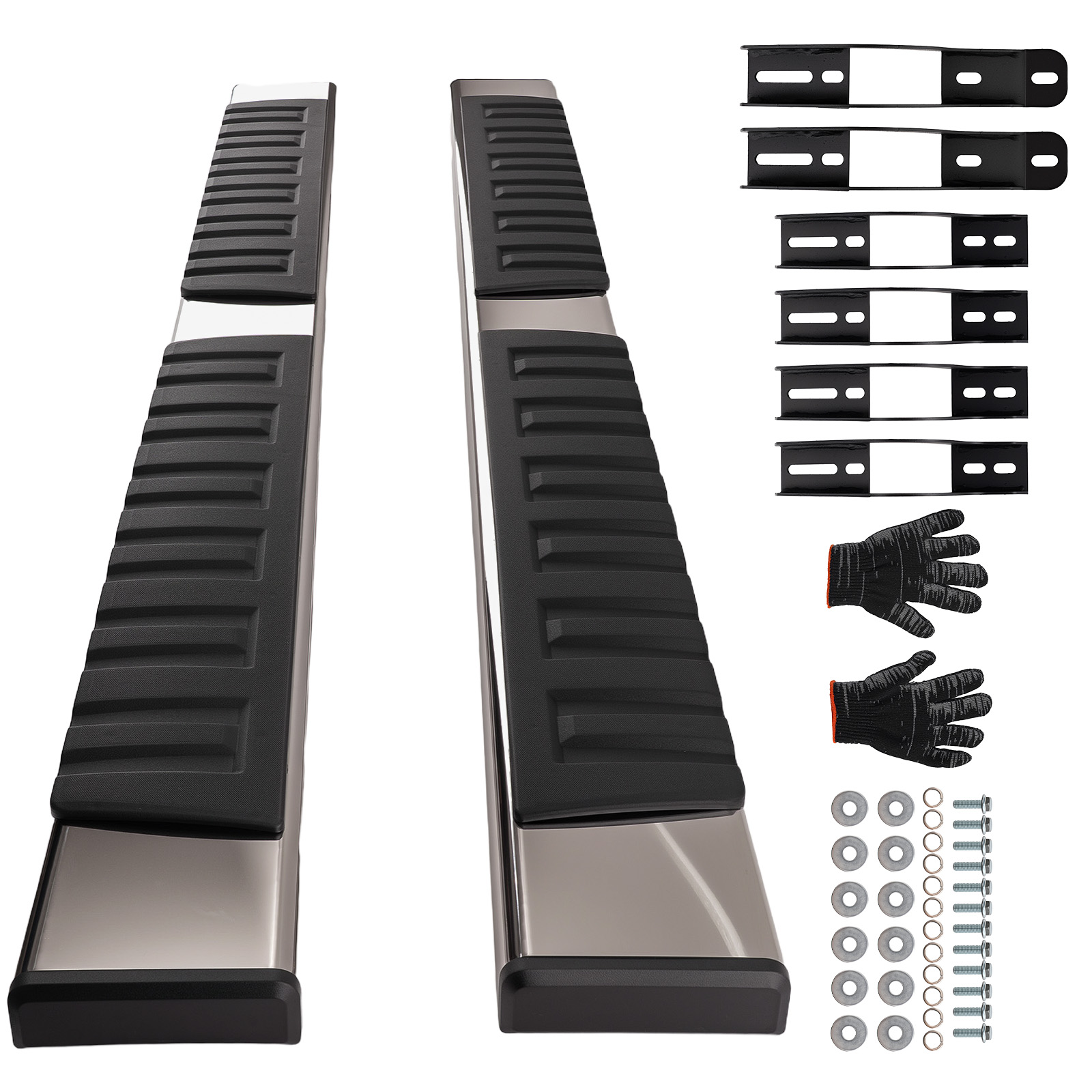 Nerf Bar Side Steps Running Board Steps for Toyota Tundra Double Cab 07-21 195cm