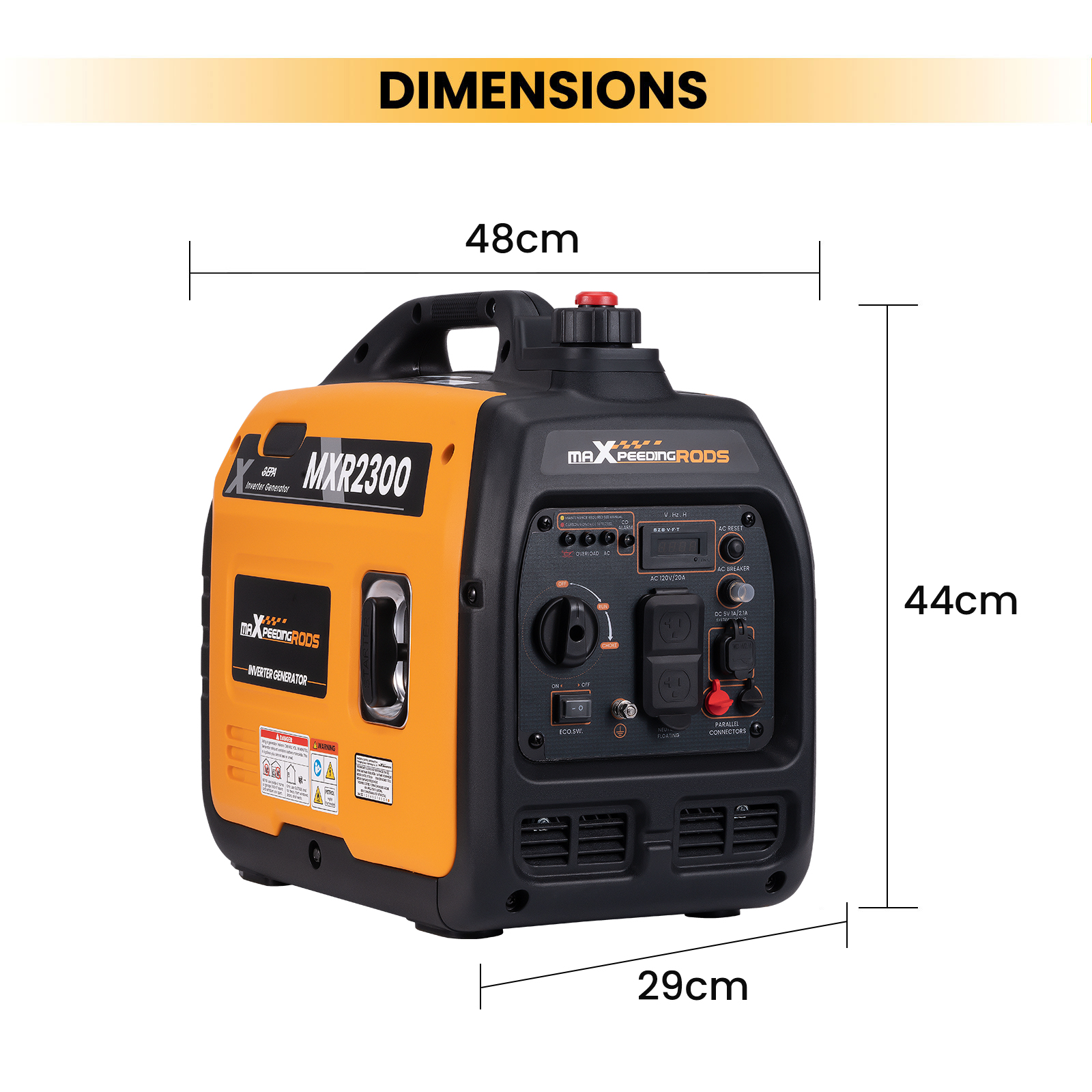 2300 Watt Portable Gasoline Inverter Generator Quiet w/ USB Outlet & Parallel