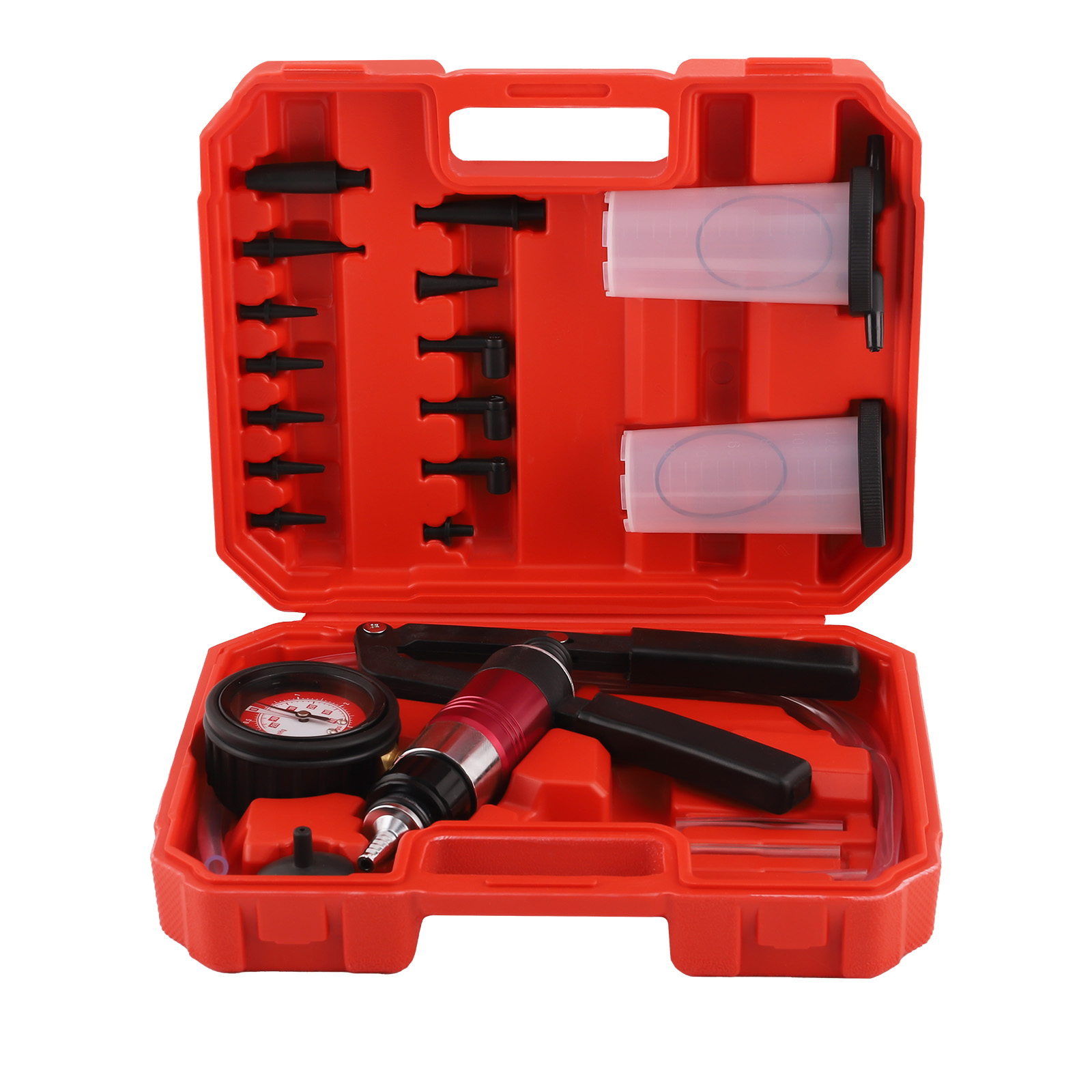 22pcs Hand Held Vacuum Pump Brake Bleeder Set Bleed Tester Tool Kit Car Bike New