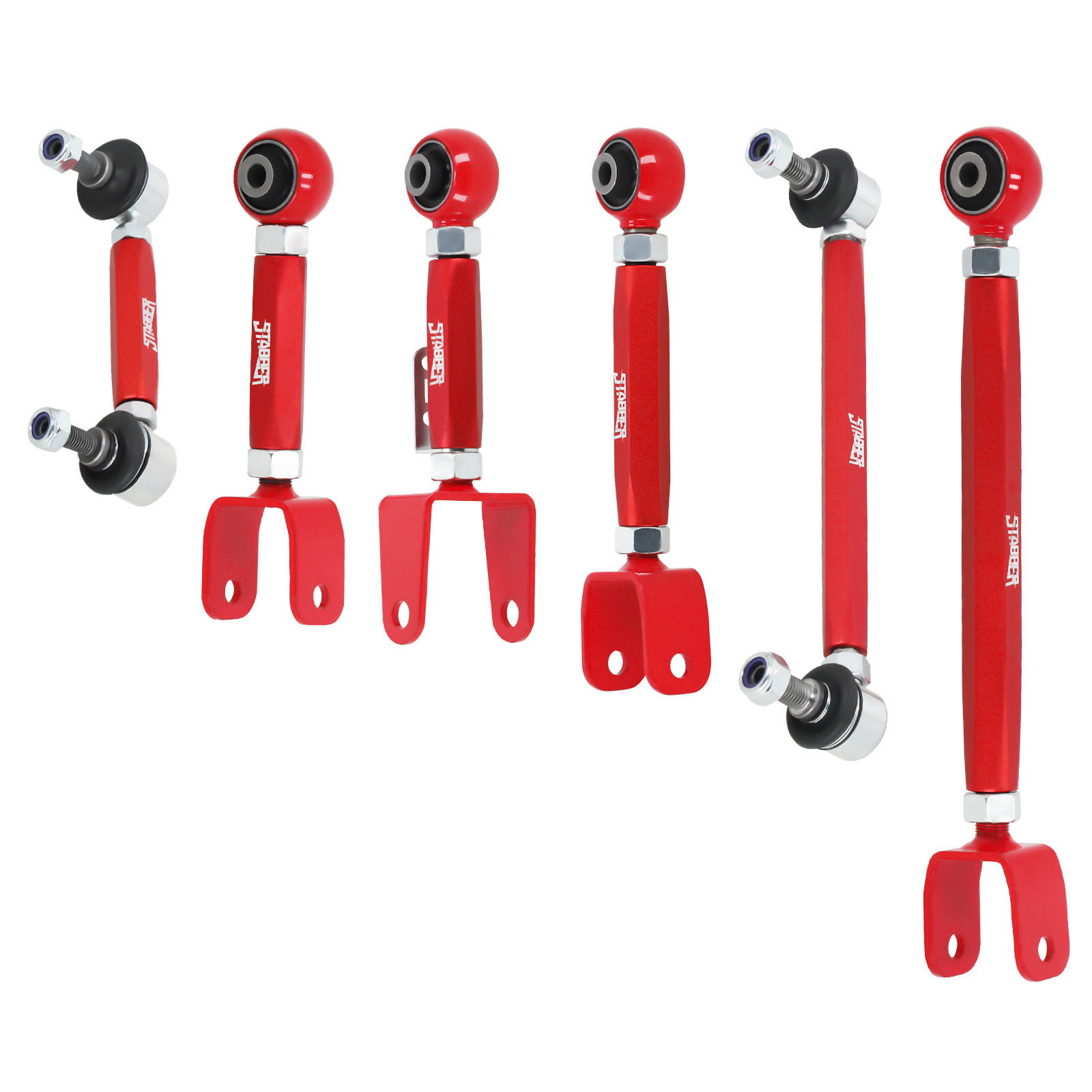 14x Front Upper Control Arms Rear Camber Toe Arm End Links for Tesla Model 3 / Y