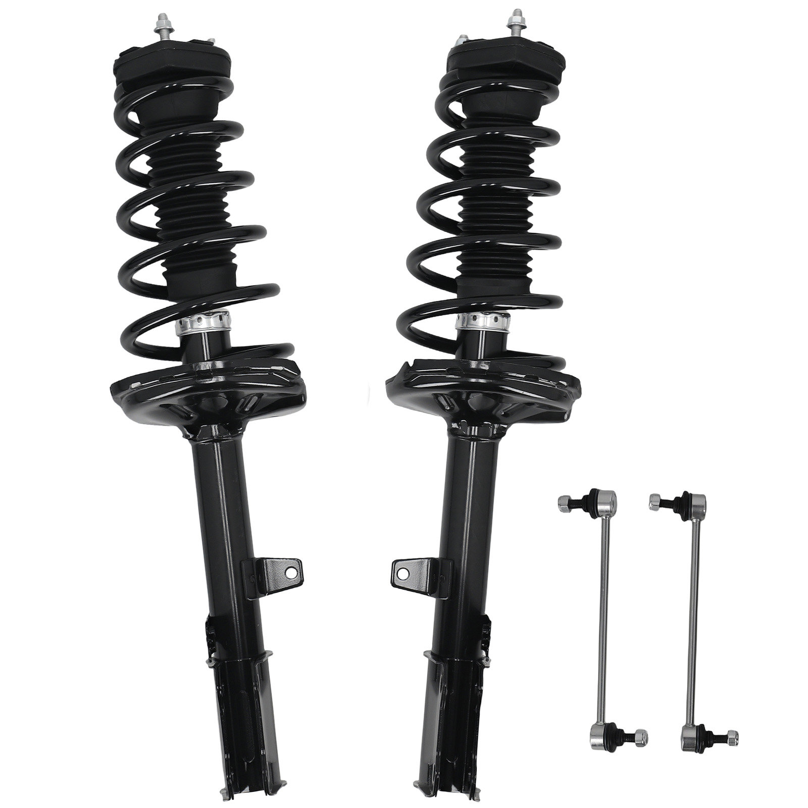 FWD Rear Struts w/ Coil Spring + Sway Bar End Links for 2009- 2012 Toyota Venza