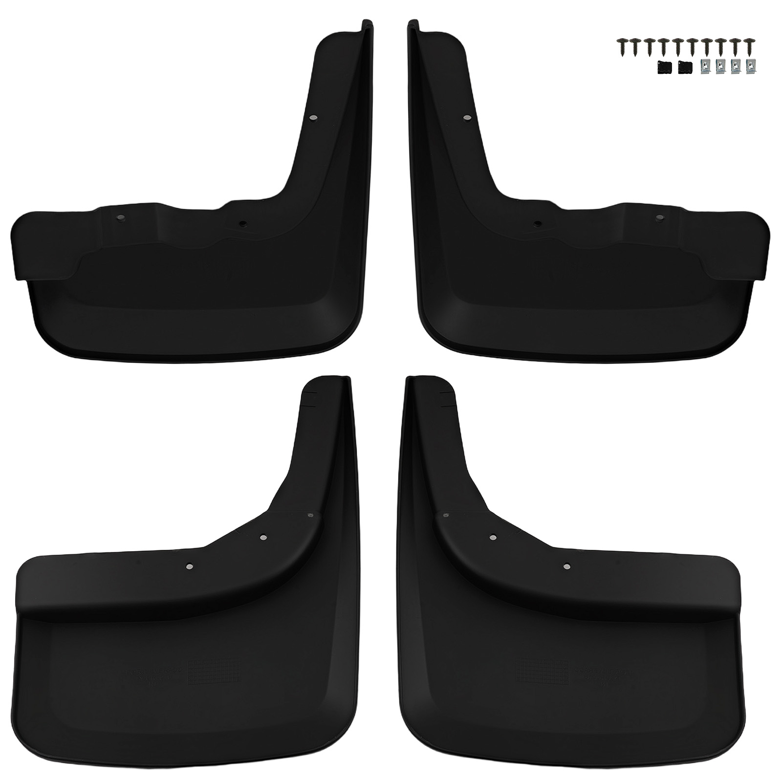 Automotive Mud Flaps Guard Set for Chevrolet Silverado 1500 2022-2024 Black