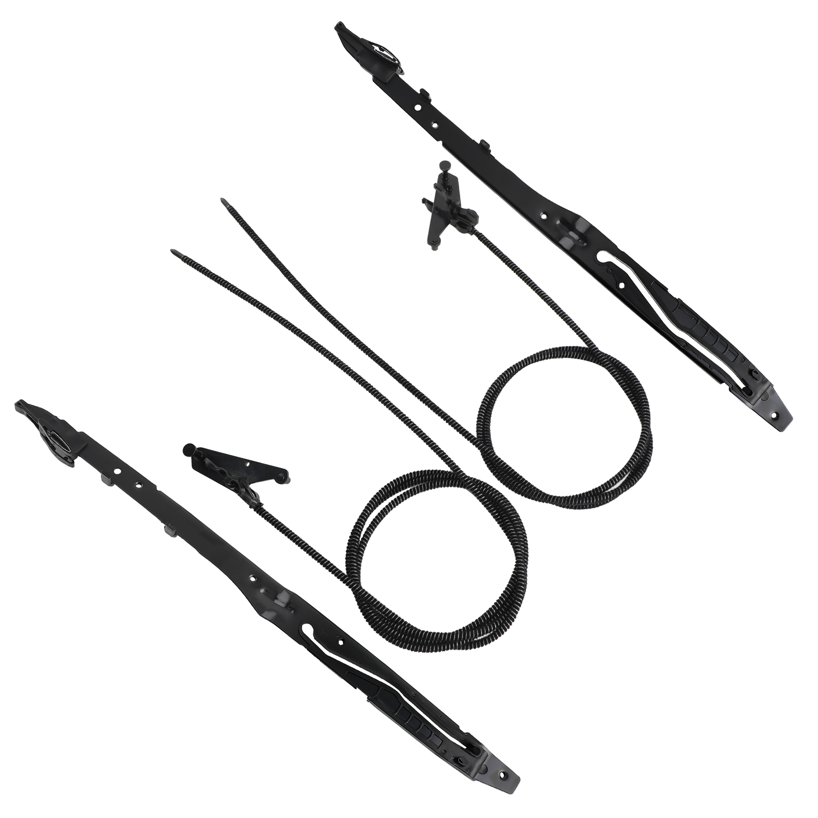 Crew Cab Sunroof Glass Cable + Track Guide Rails Repair Kit for Ford F150 15-20