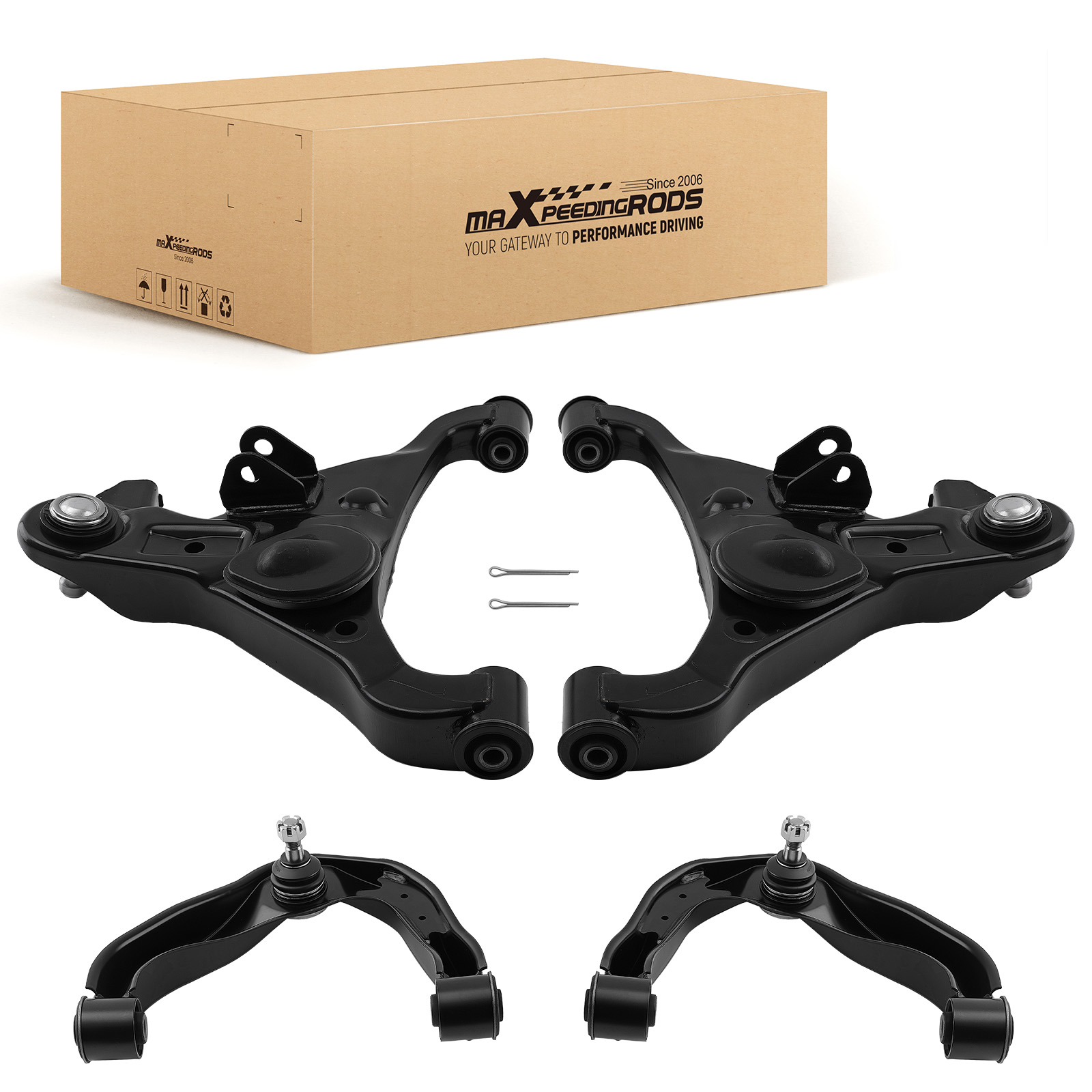 Front Upper + Lower Control Arms for Nissan Xterra Pathfinder Frontier 2005-2020
