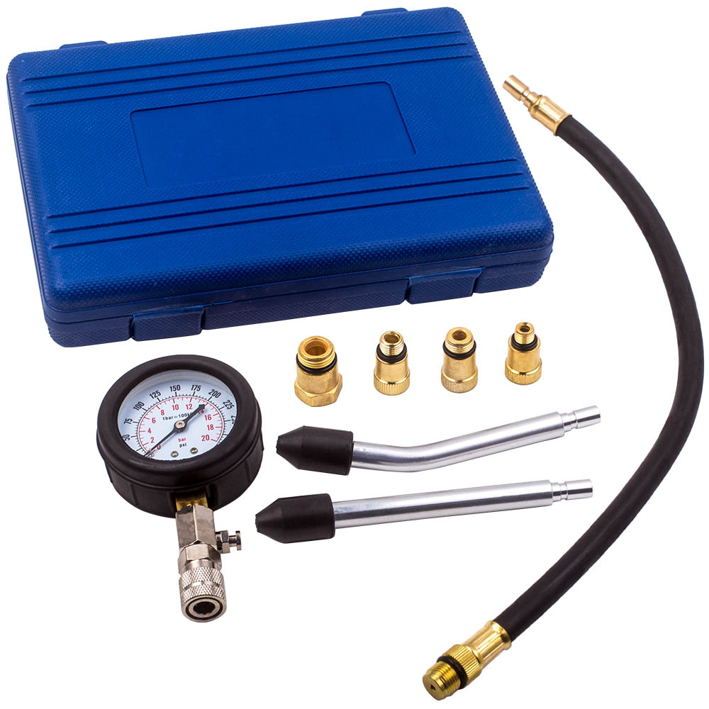 8 Stücke Benzin Motor Zylinr Compression Tester Kit 0 300PSI