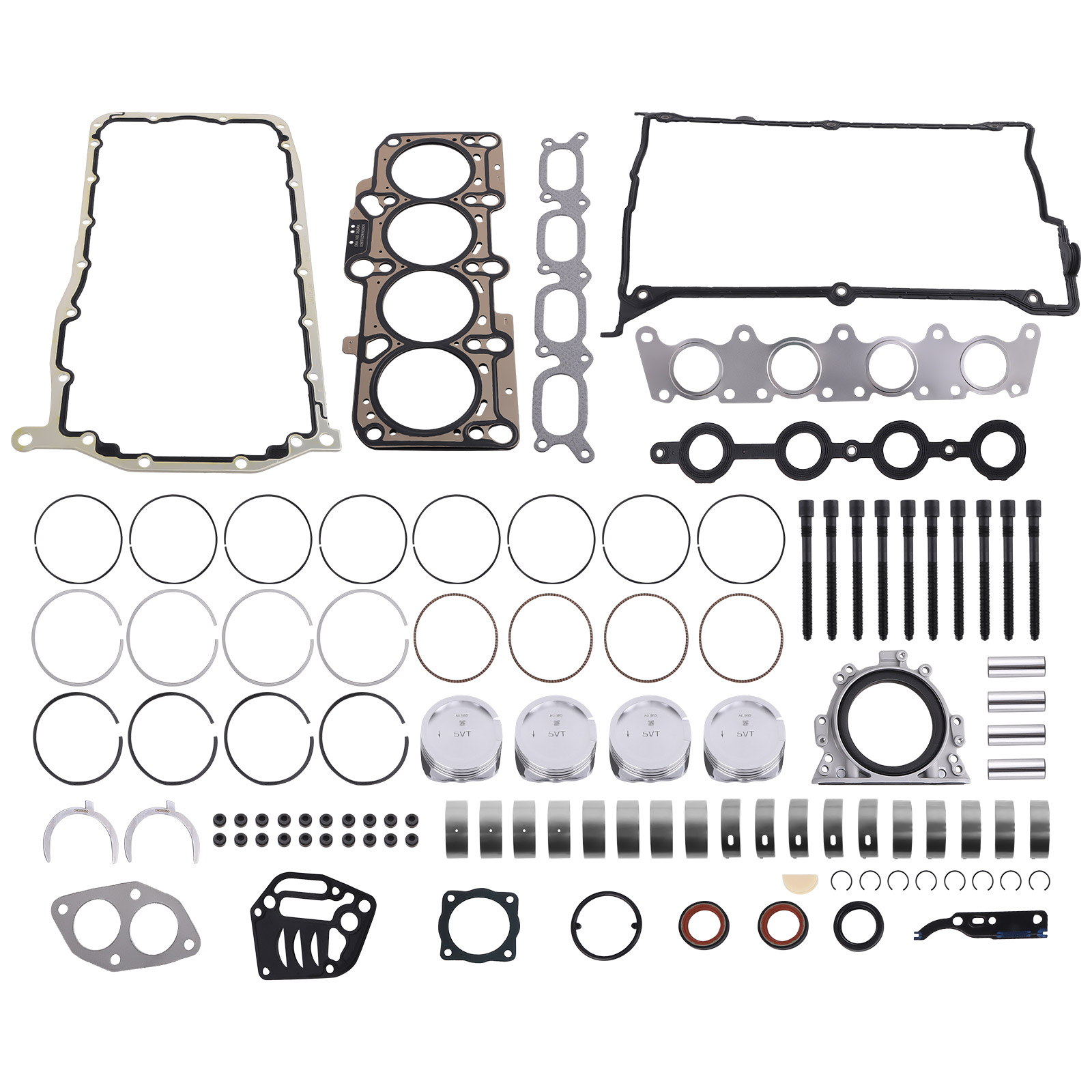 Piston Set with Bearings & Head Bolts Repair Kit for VW Passat Beetle 1.8T