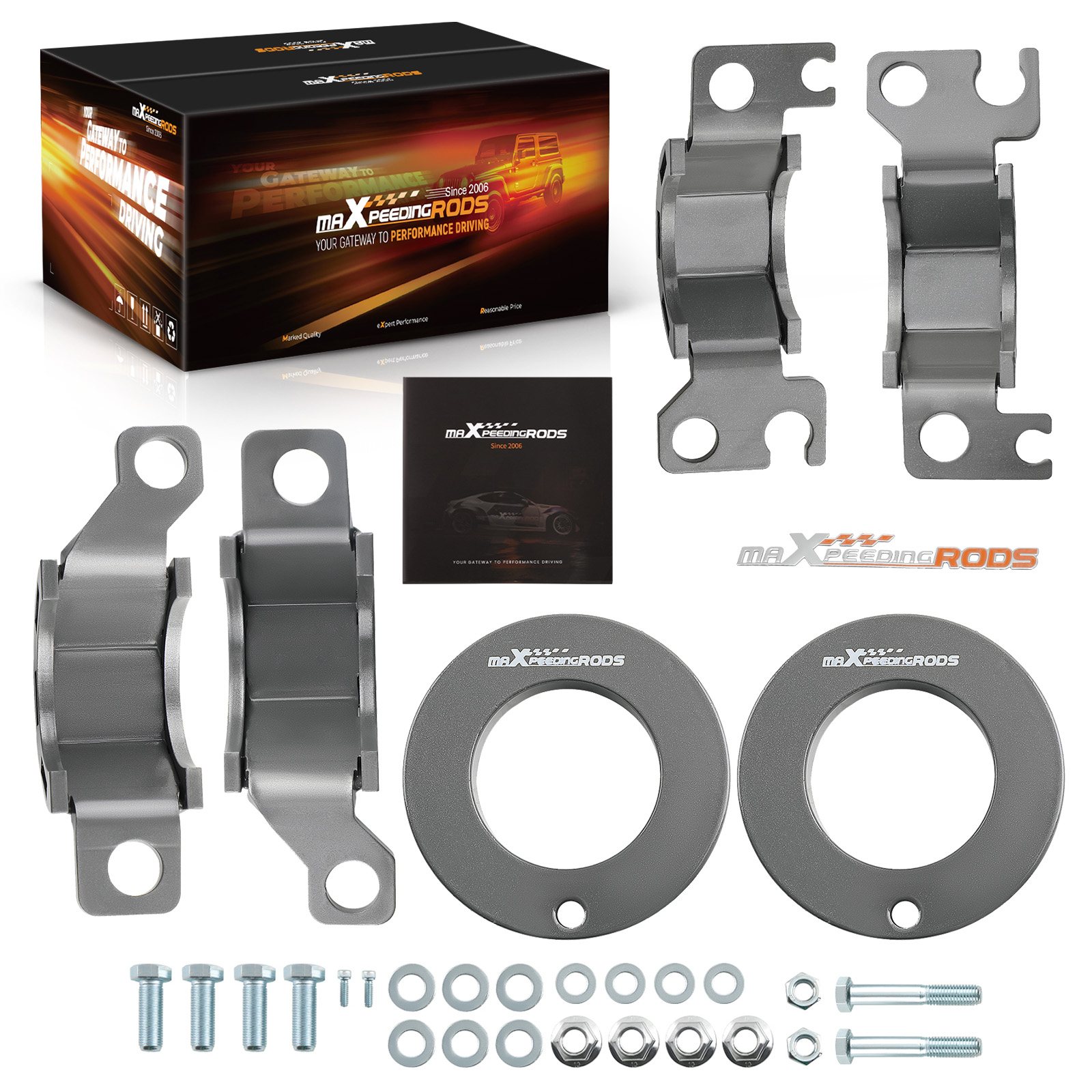 Level Lift Kit Fit For Jeep Cherokee KL 2014-2019 Front & Rear Silver