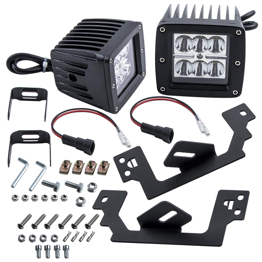 LED Fog Light Pod Kit For Dodge RAM 1500 2002-2008 2500/3500 Aluminum Housing