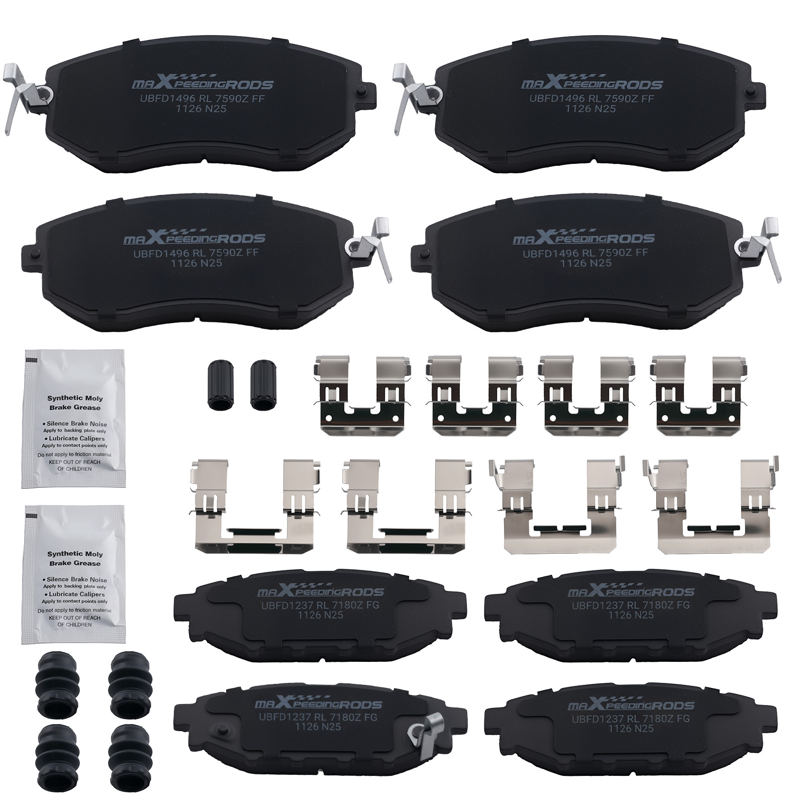 Front Rear Ceramic Brake Pads Set for Subaru Outback/ XV Crosstrek/Forester/BRZ