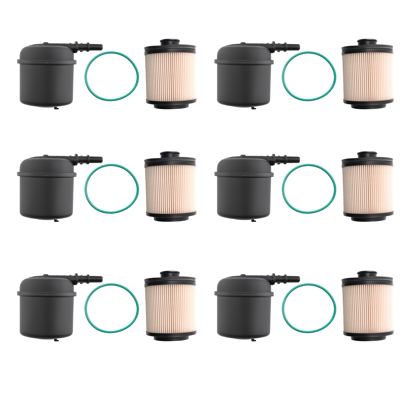 6X Diesel Fuel Filter FD4615 for Ford F250-F550 Super Duty 6.7L 2011-2016 FD4615
