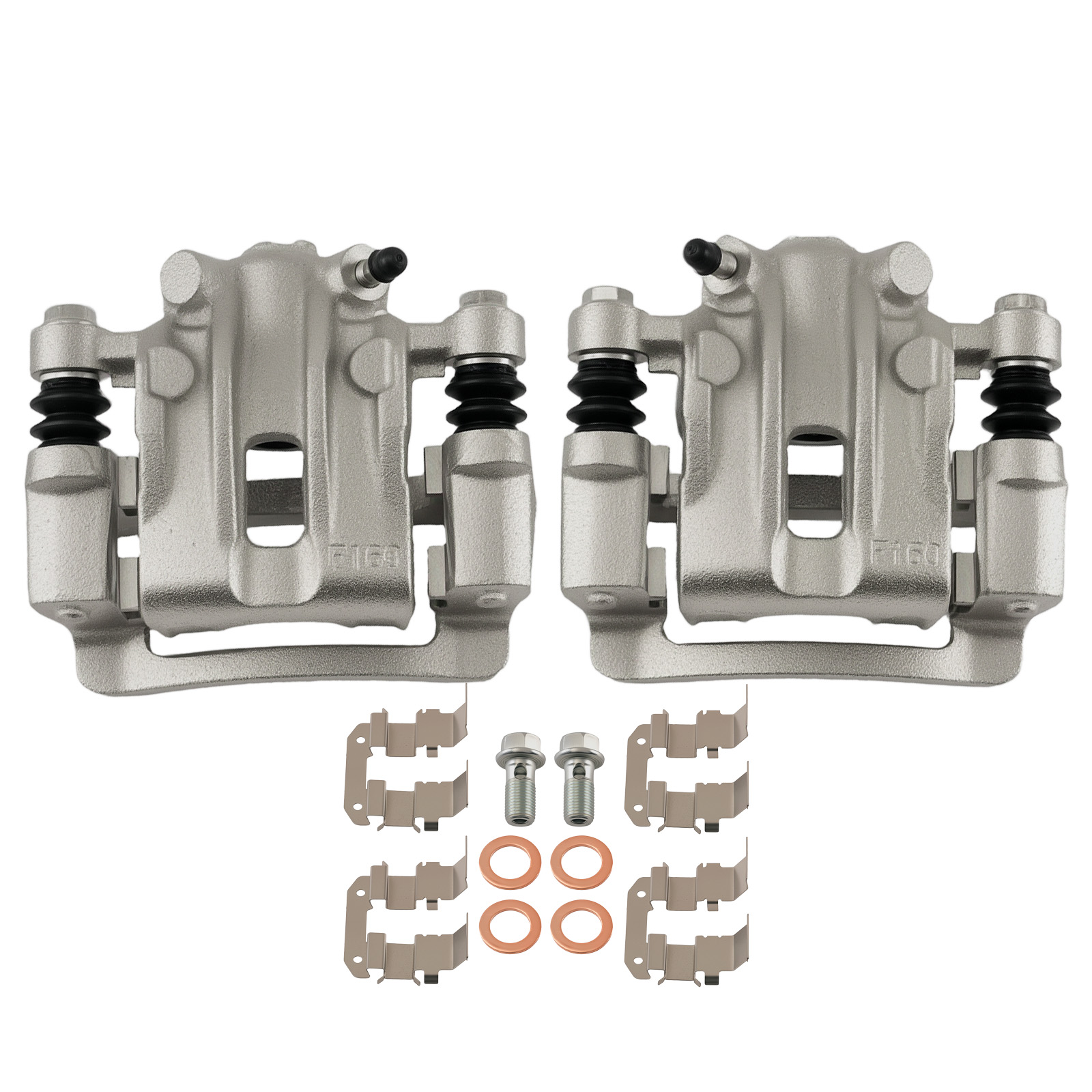 Rear L&R Disc Brake Calipers Set for Hyundai Accent/Kia Rio5 2006-2007 w/Bracket