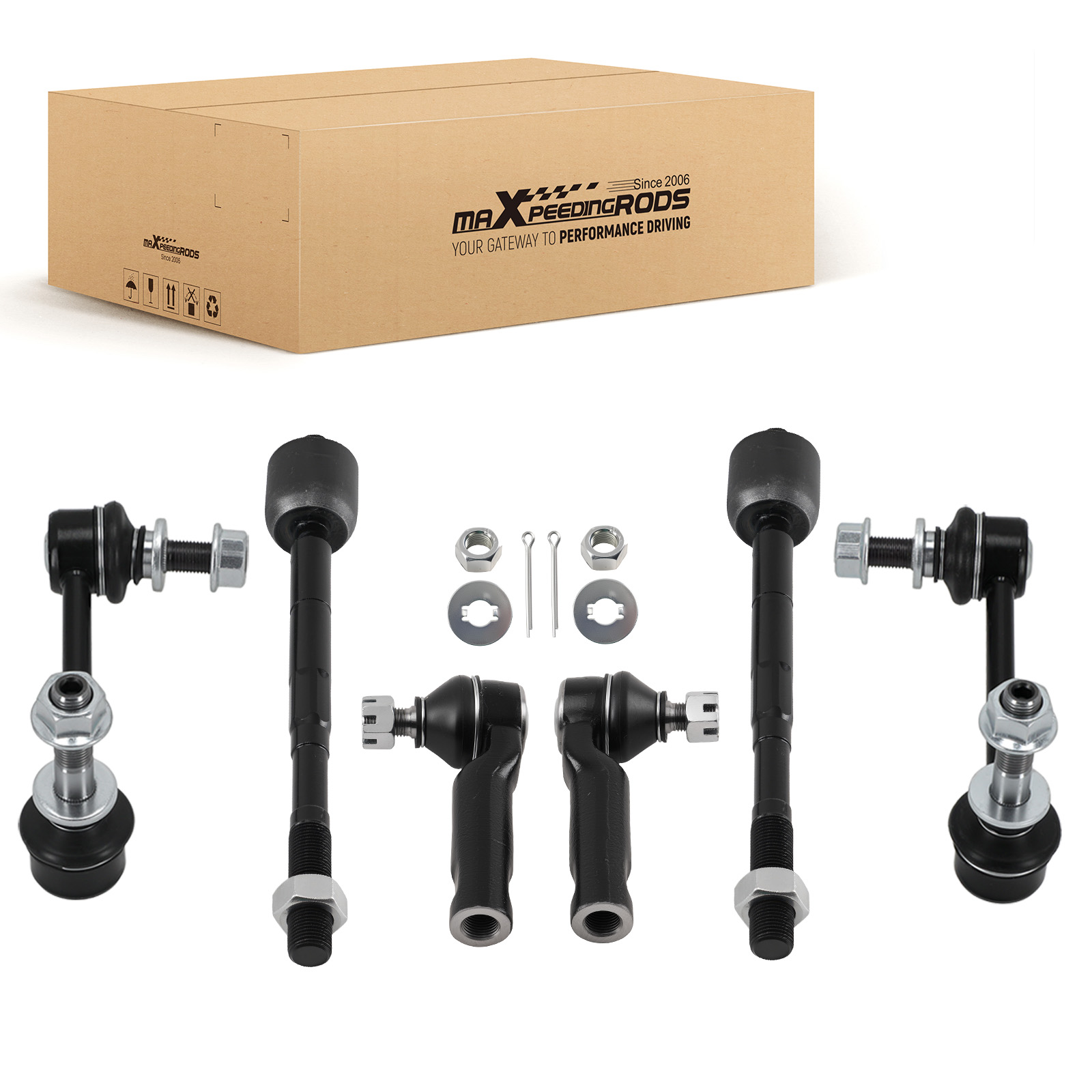 Complete Front Sway Bar Link Tie Rod End Kit for Toyota Tacoma 2005-2022