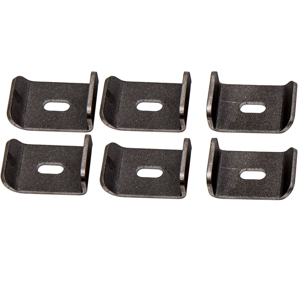 6pcs Universal  Roof Rack Gutter Mounts Bare Steel 6 inch Lrngth